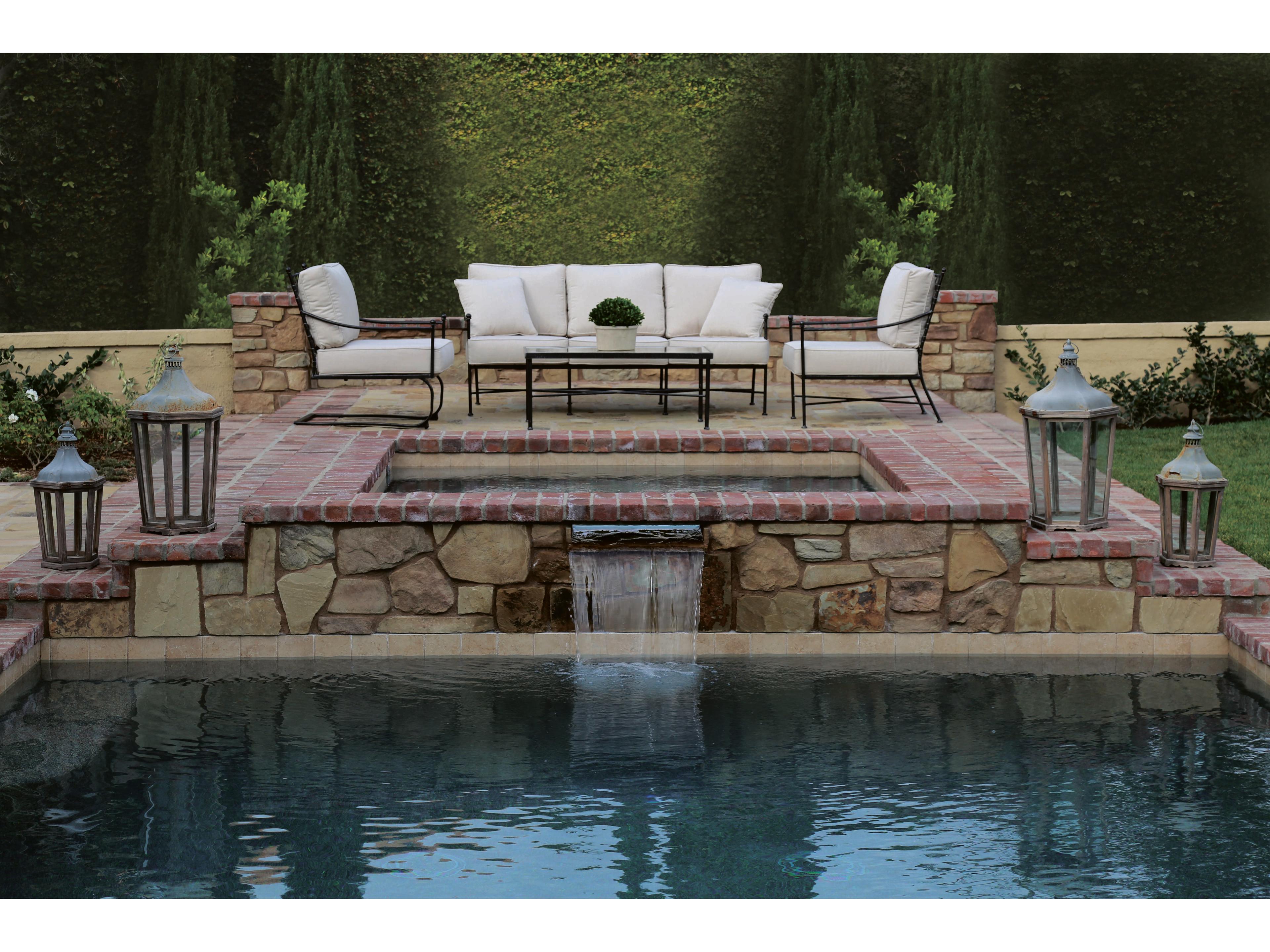 Sunset West Provence Pewter Wrought Iron Cushion Lounge Chair