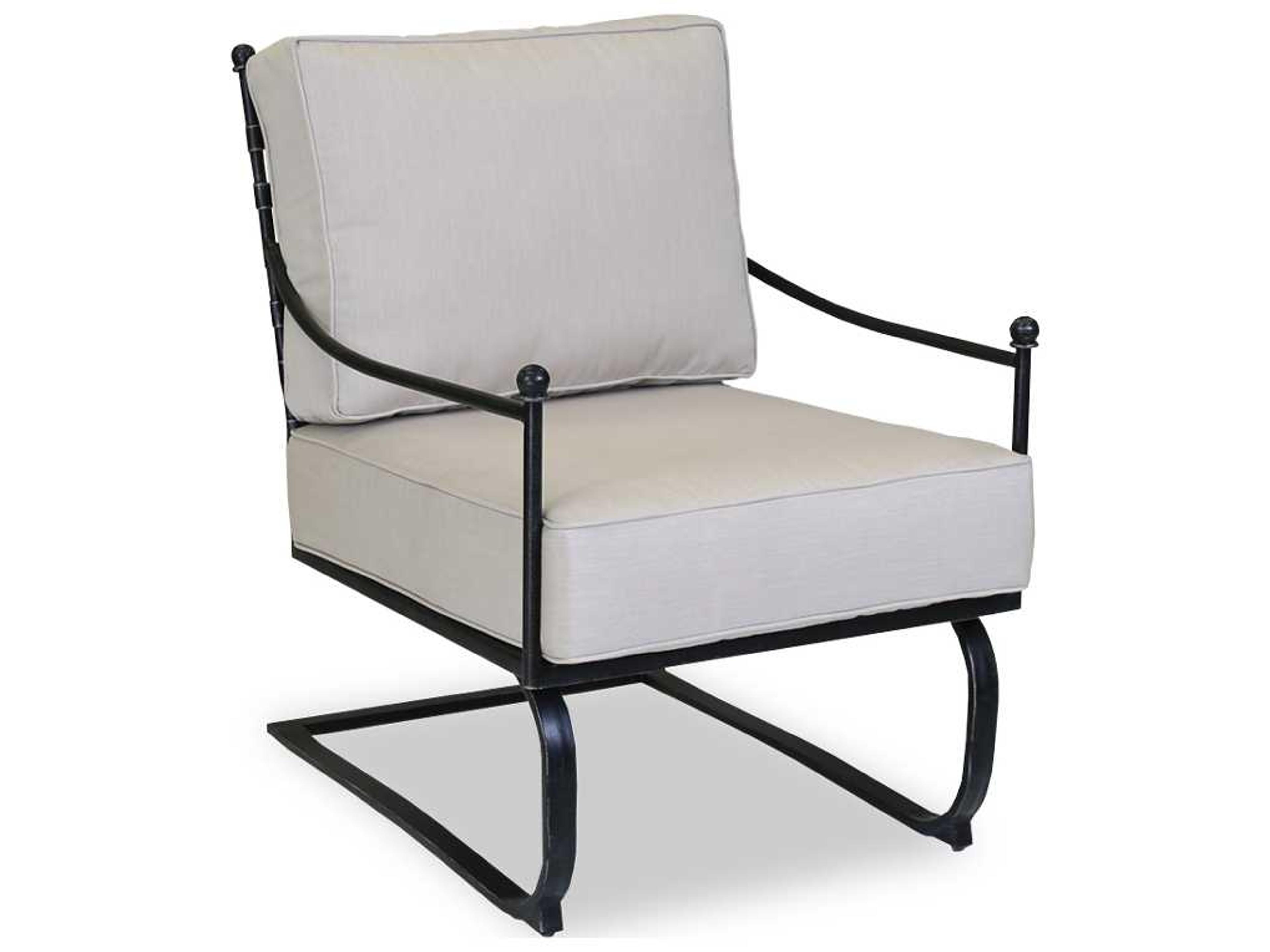 Provence Wrought Iron Cushion Lounge Chair