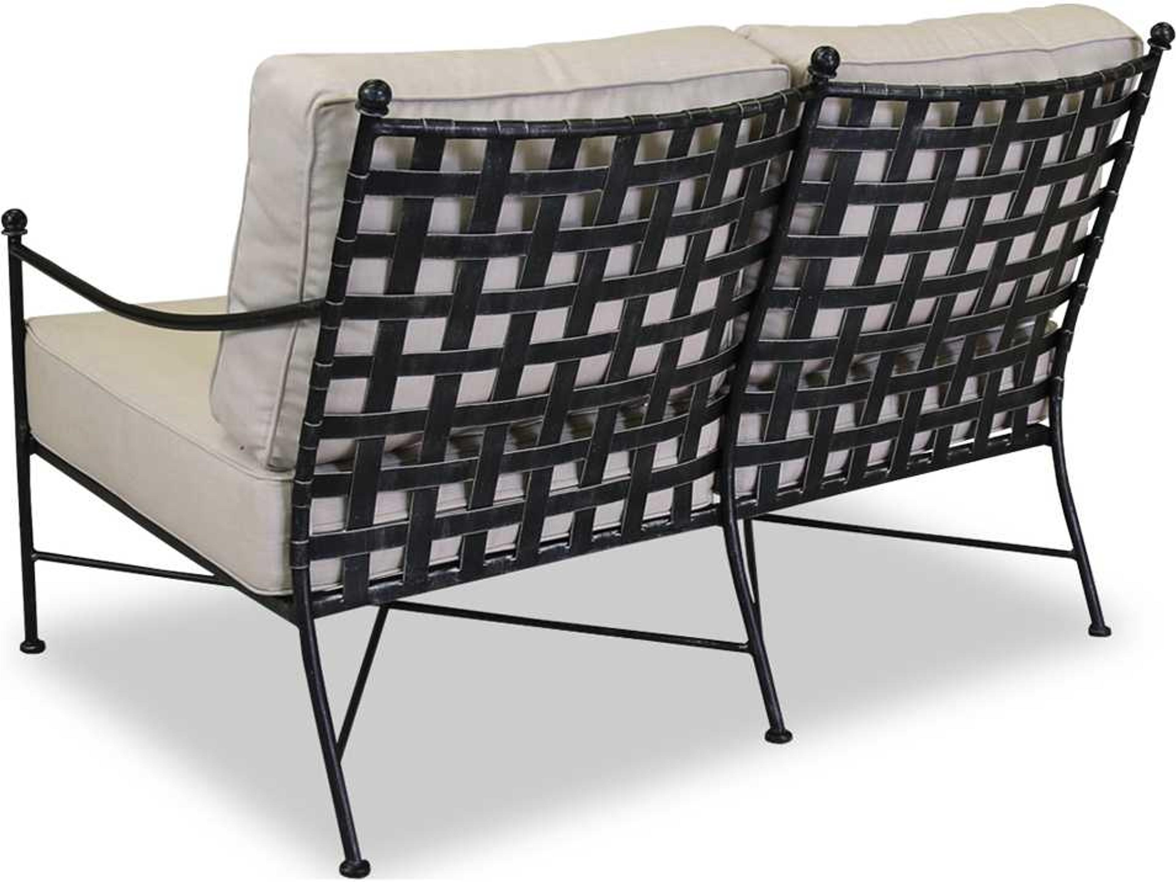 Sunset West Provence Wrought Iron Cushion Loveseat