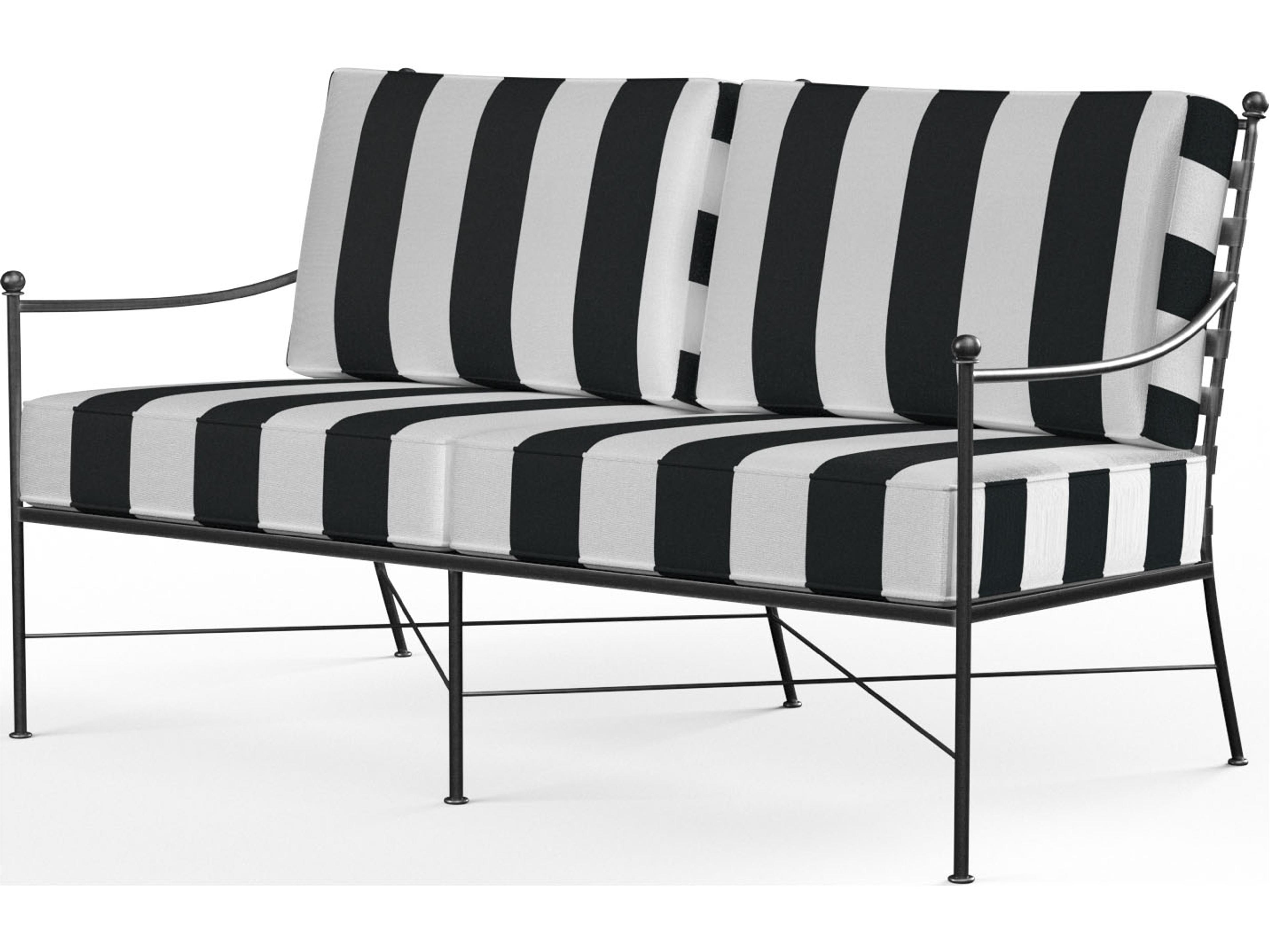 Provence Wrought Iron Outdoor Patio Loveseat