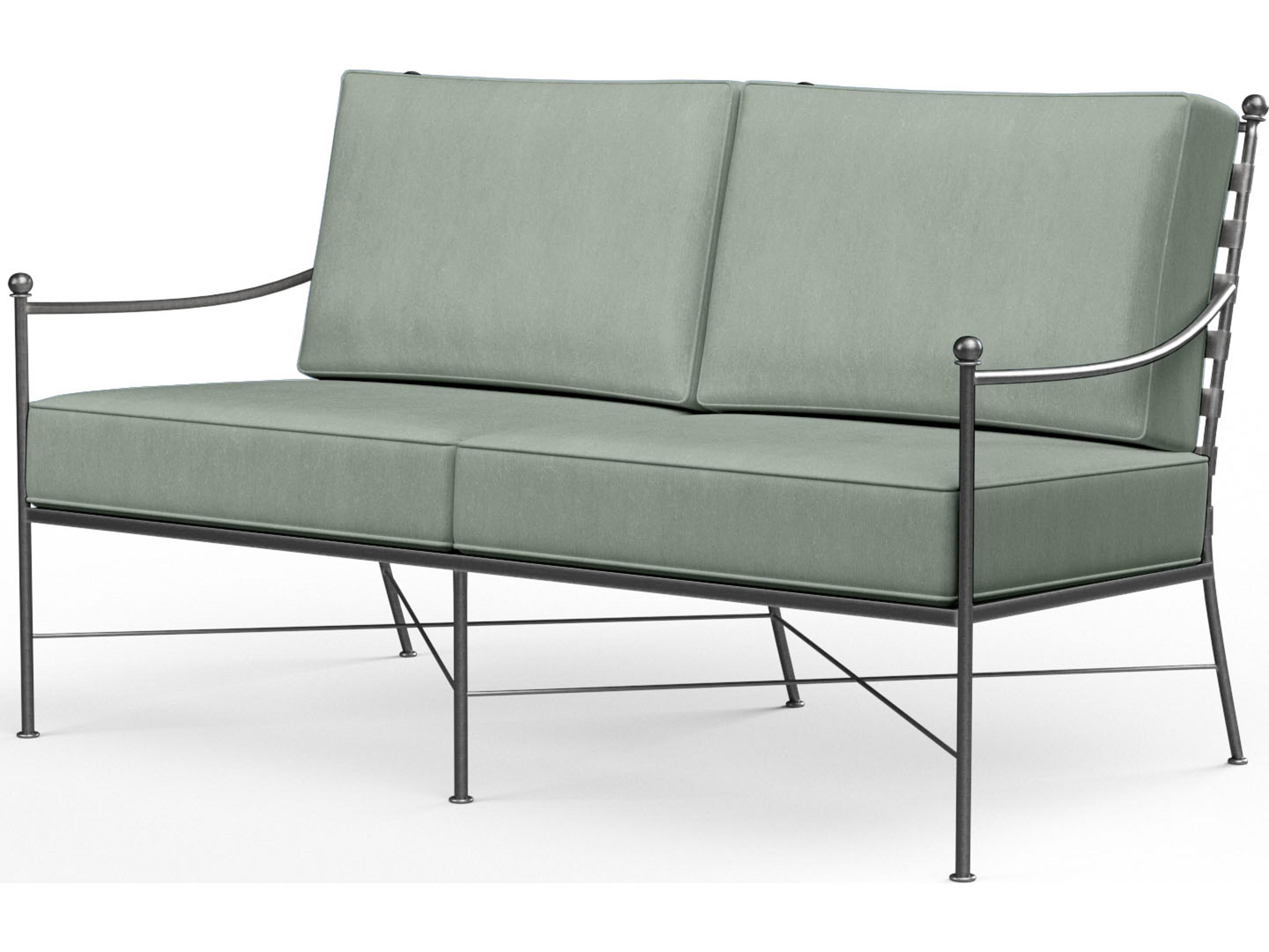 Sunset West Provence Wrought Iron Outdoor Patio Loveseat