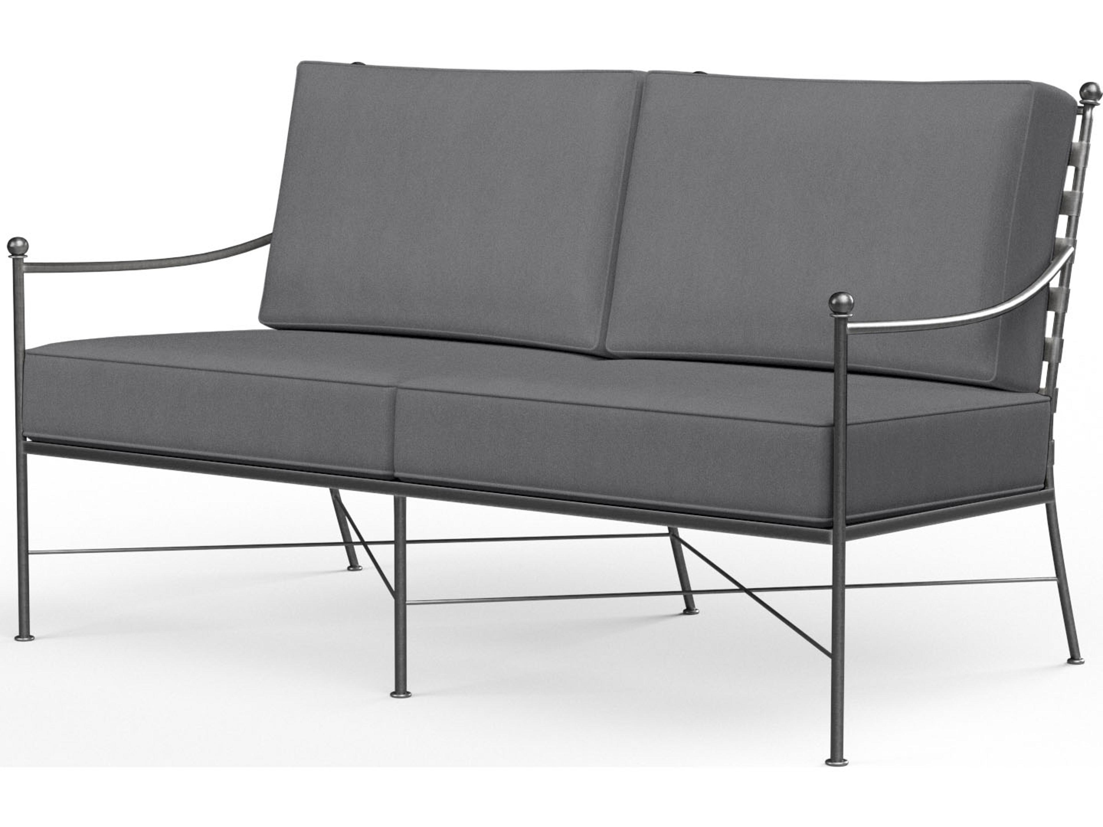 Sunset West Provence Wrought Iron Outdoor Patio Loveseat