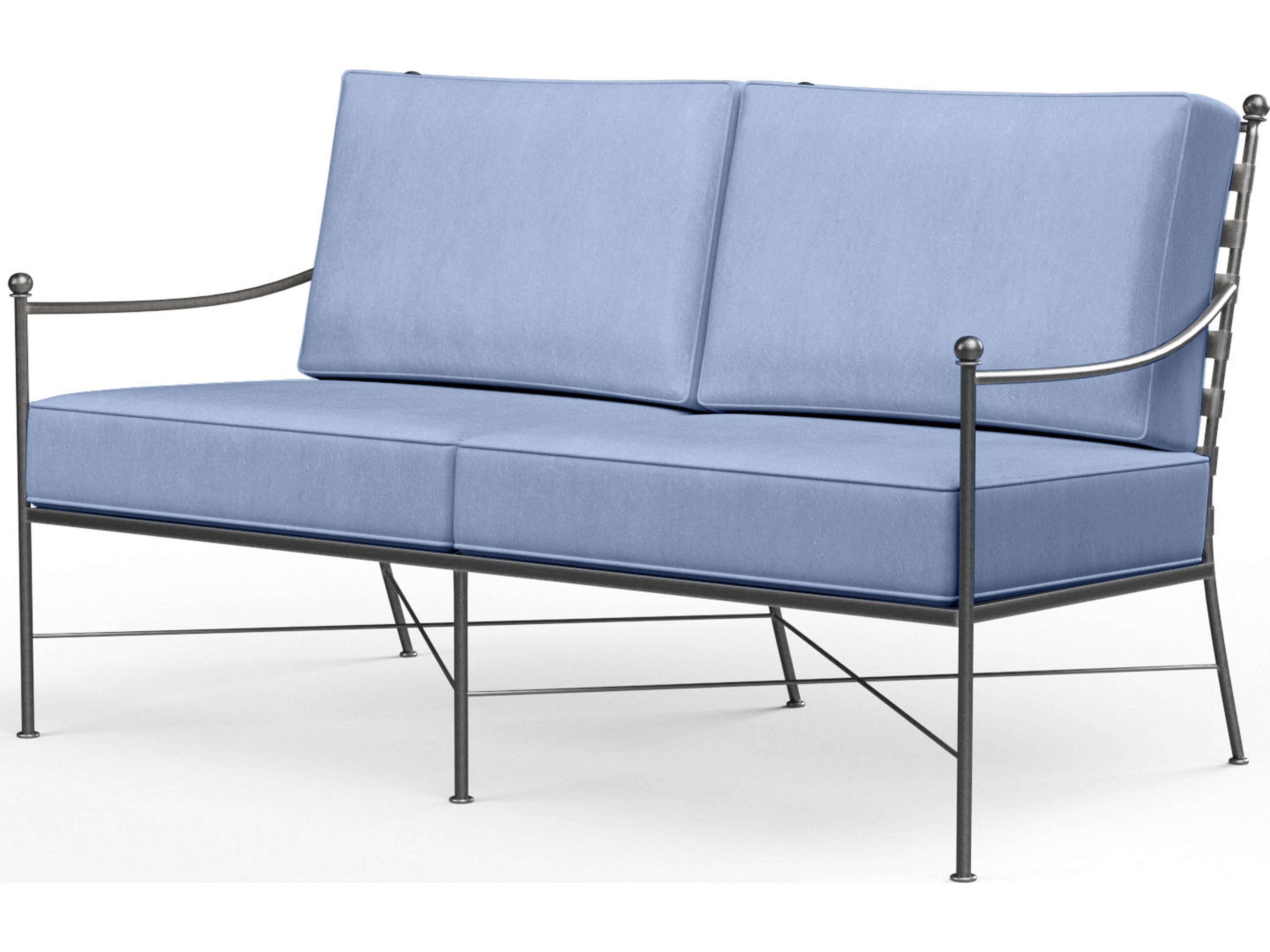 Sunset West Provence Wrought Iron Outdoor Patio Loveseat