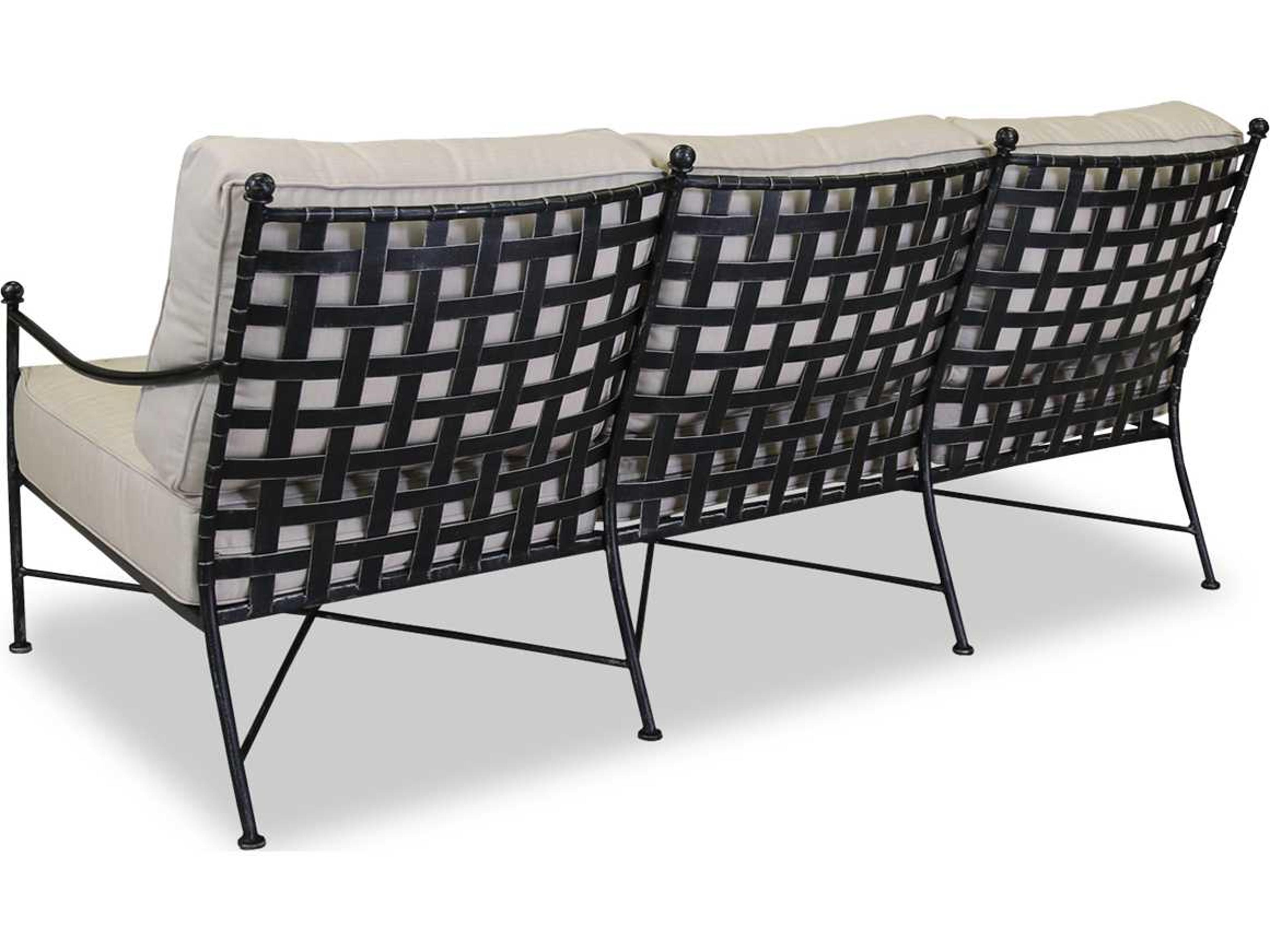 Sunset West Provence Wrought Iron Cushion Sofa