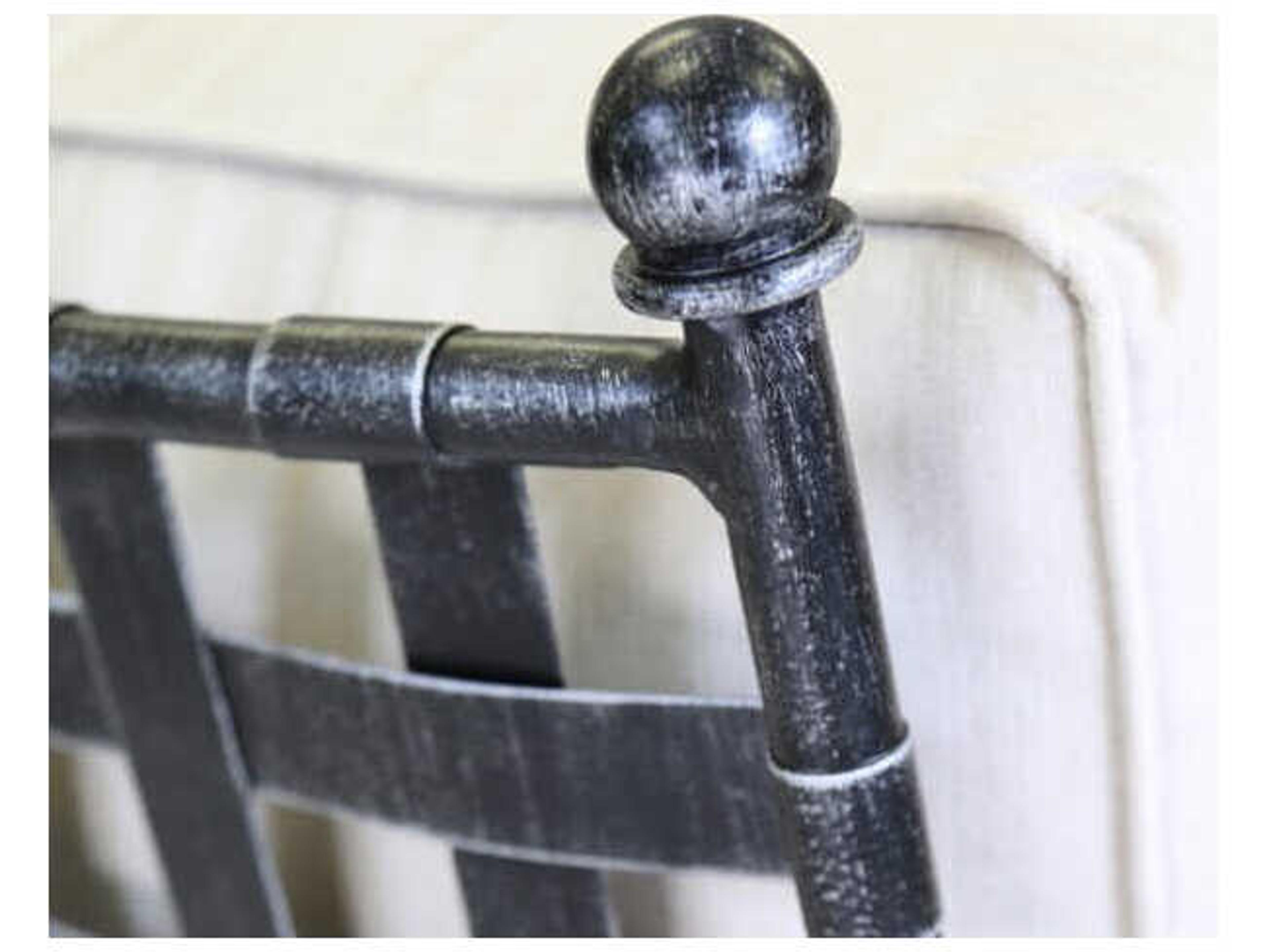 Sunset West Provence Pewter Wrought Iron Cushion Sofa