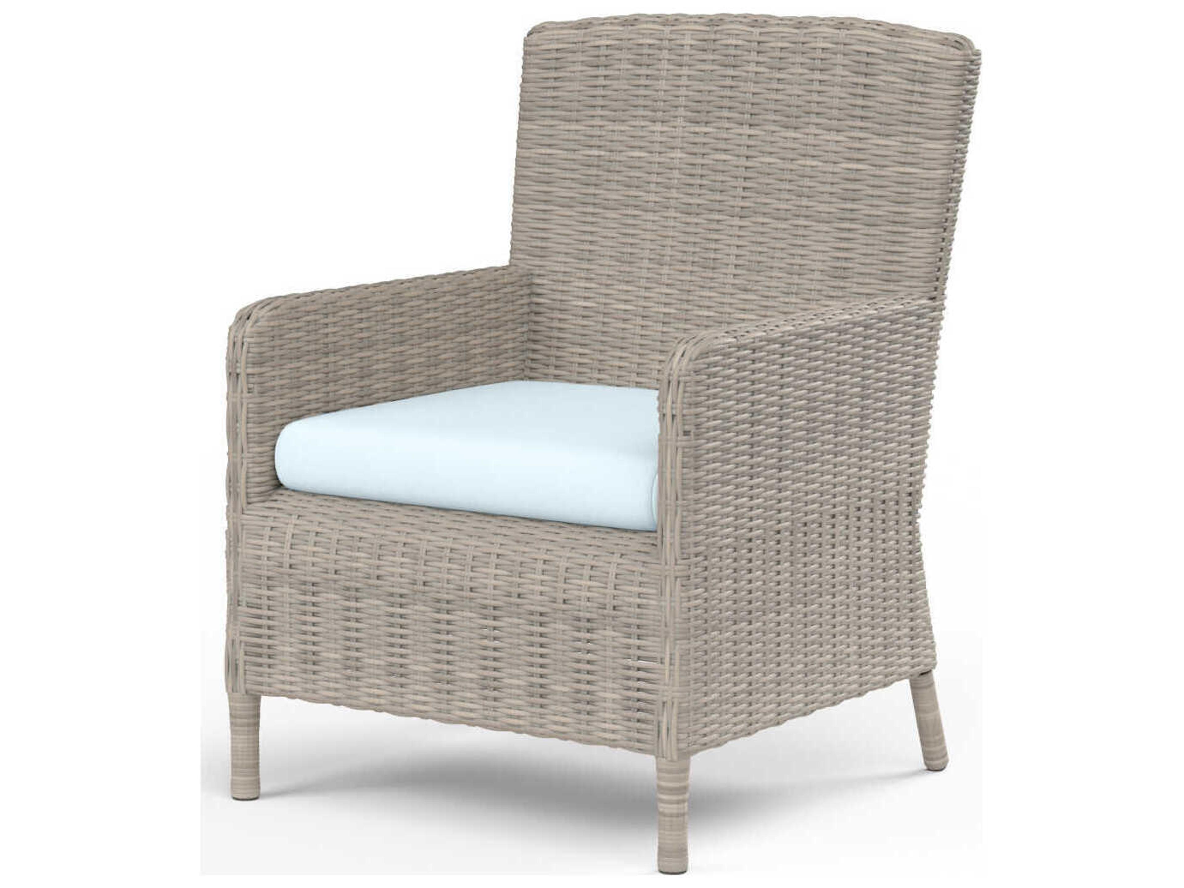 Manhattan Gray Wicker Cushion Dining Chair