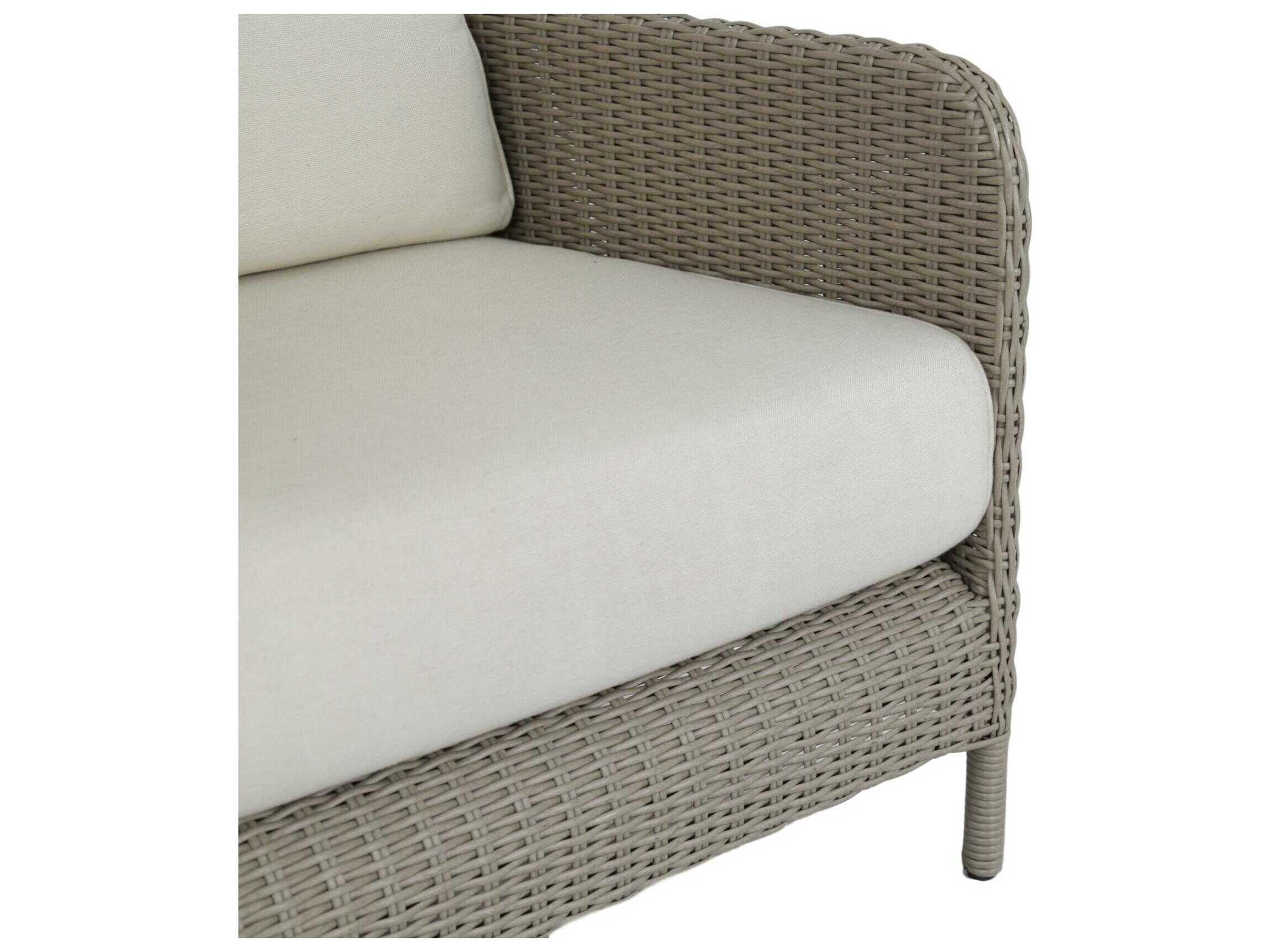 Sunset West Manhattan Gray Wicker Cushion Dining Chair