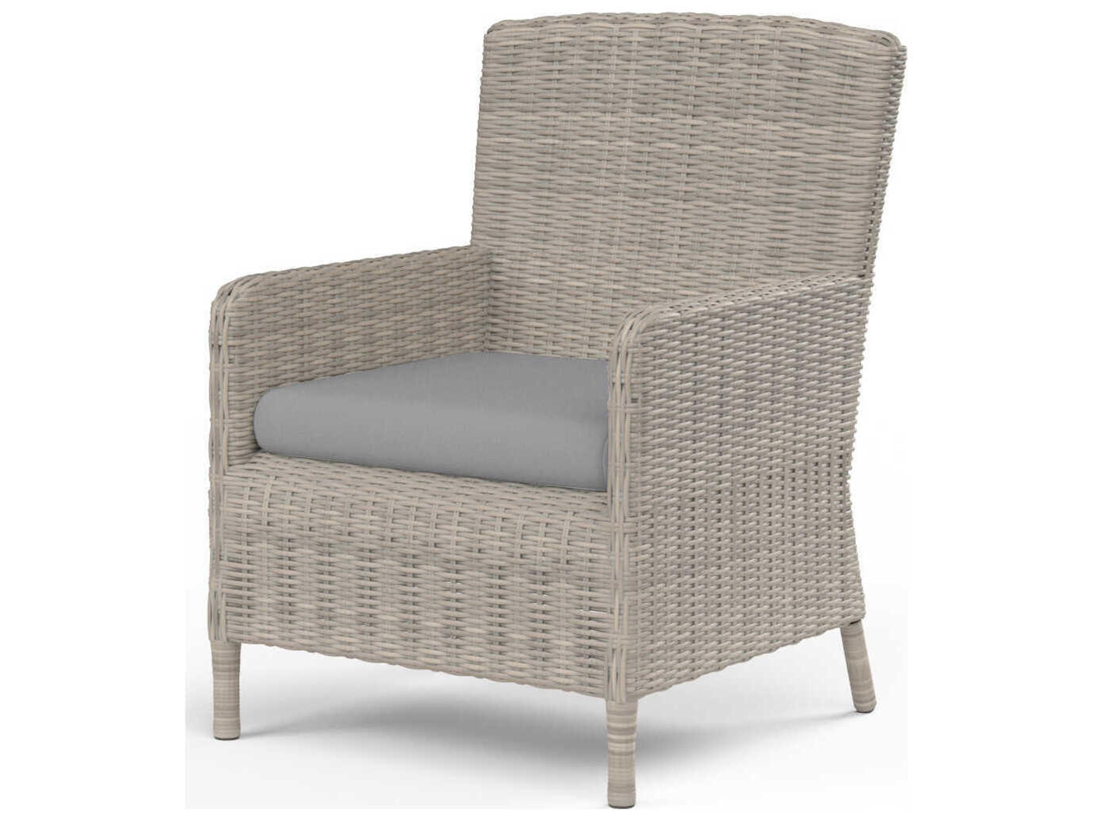 Manhattan Gray Wicker Cushion Dining Chair