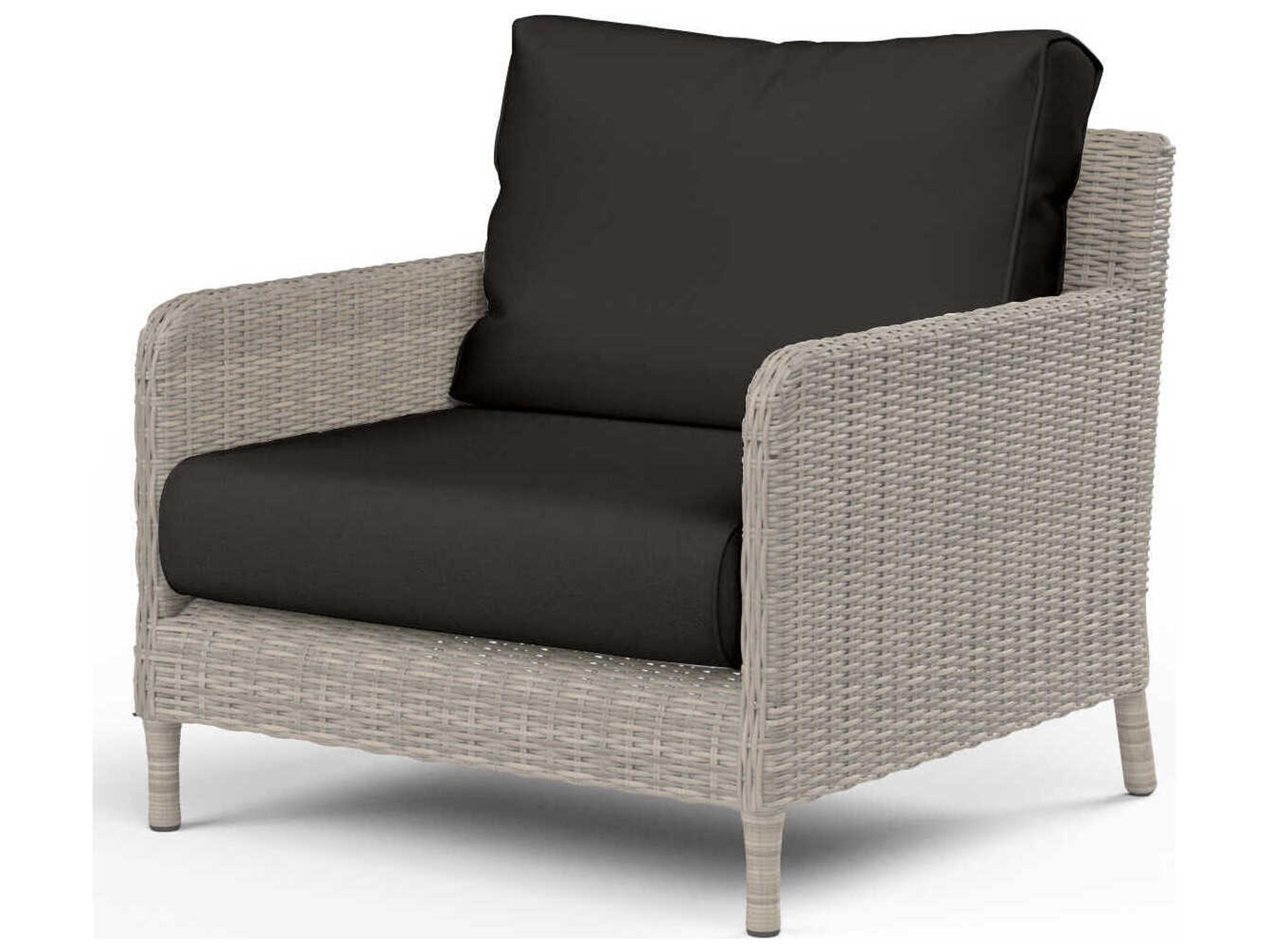 Manhattan Gray Wicker Cushion Lounge Chair
