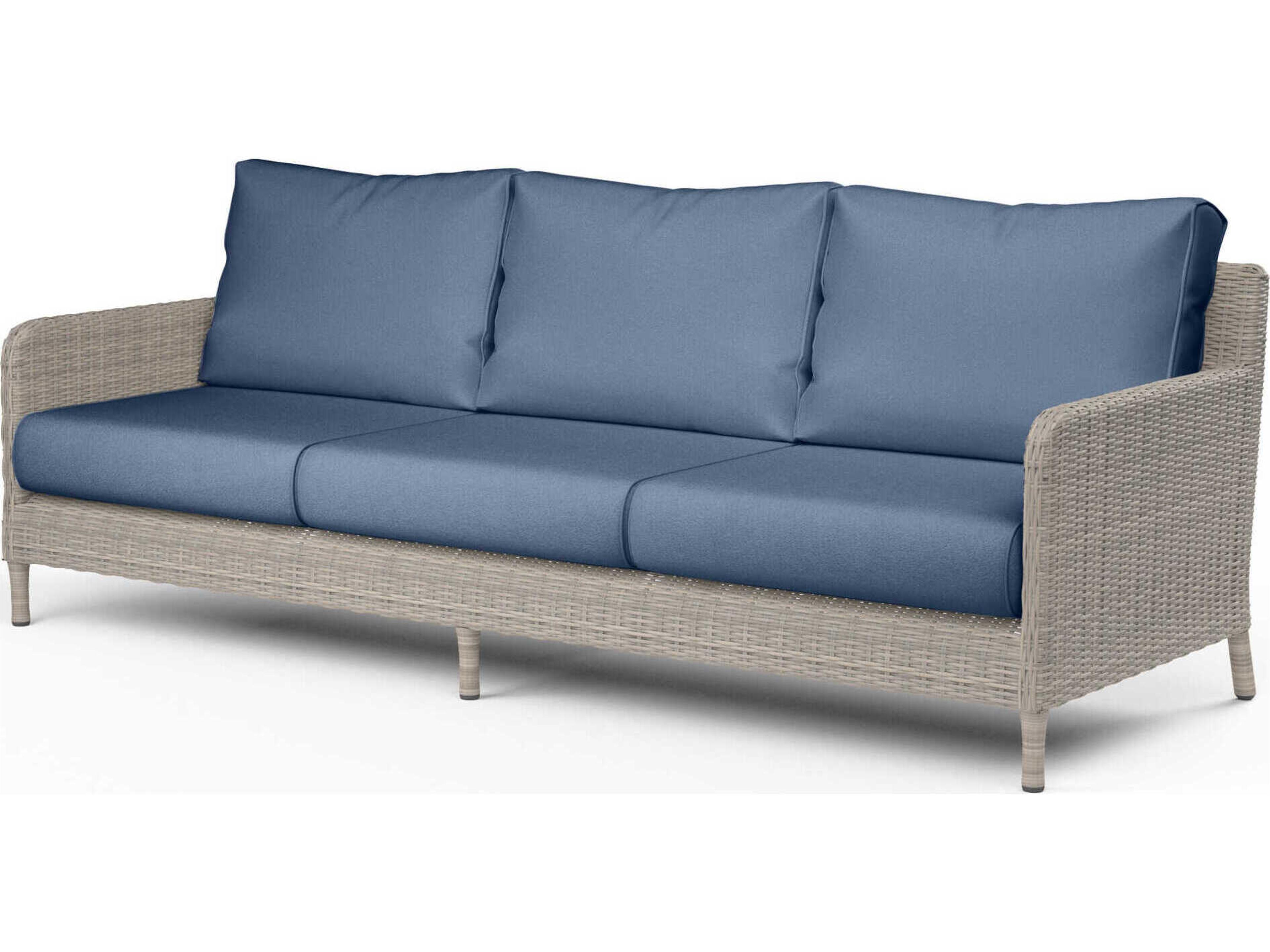 Manhattan Gray Wicker Cushion Sofa