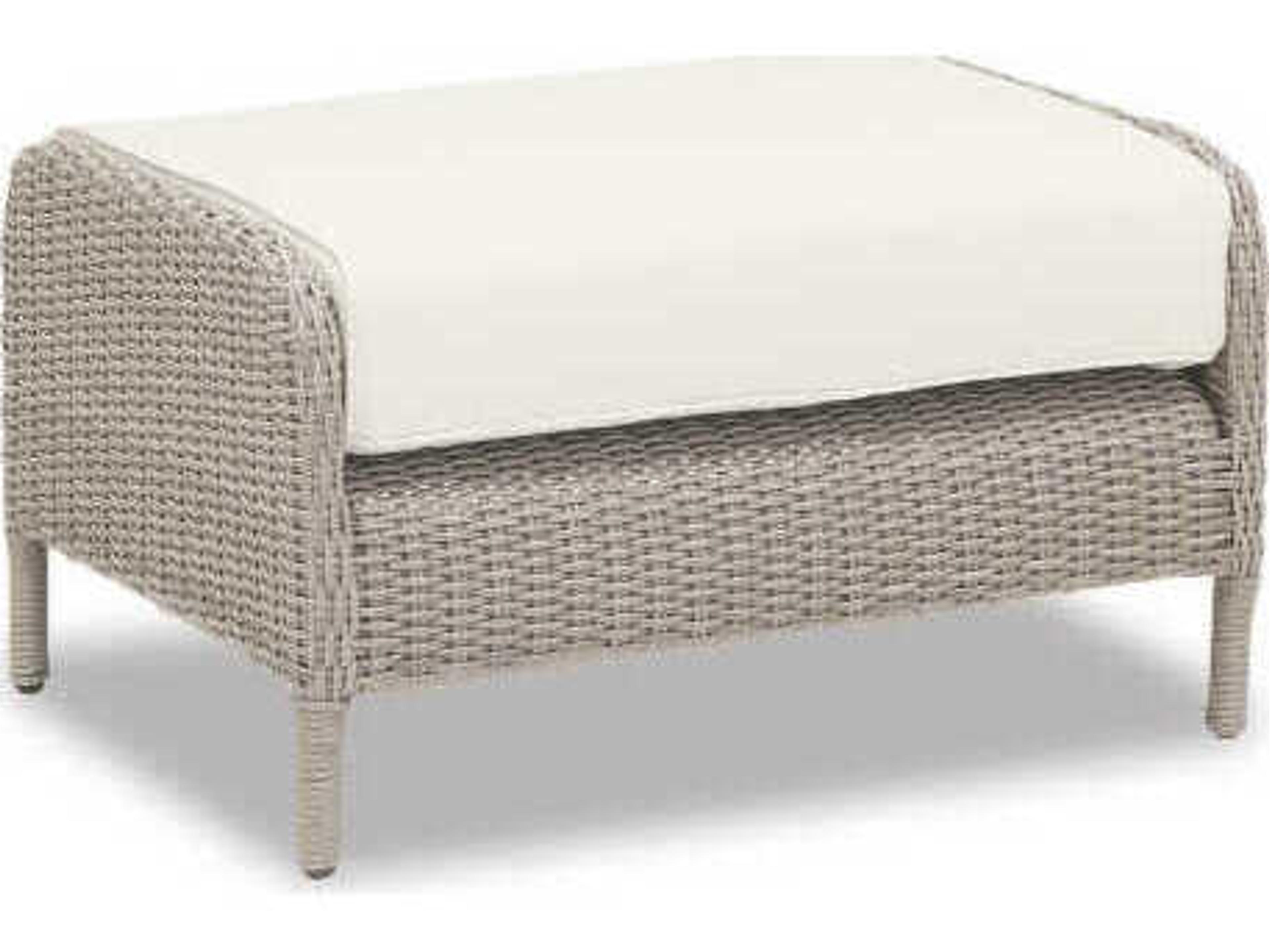 Manhattan Grays Wicker Cushion Ottoman