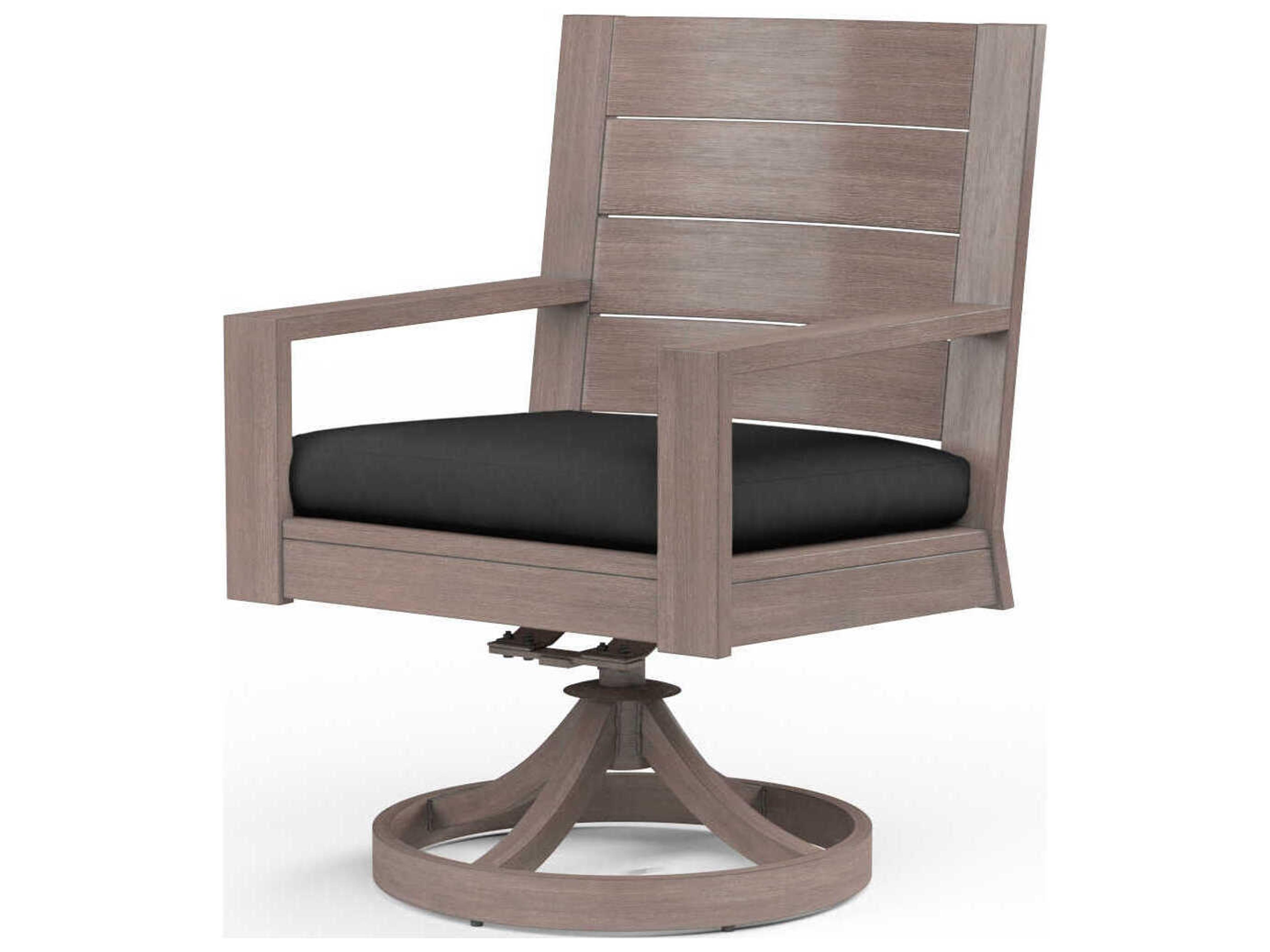 Laguna Driftwood Aluminum Cushion Dining Chair