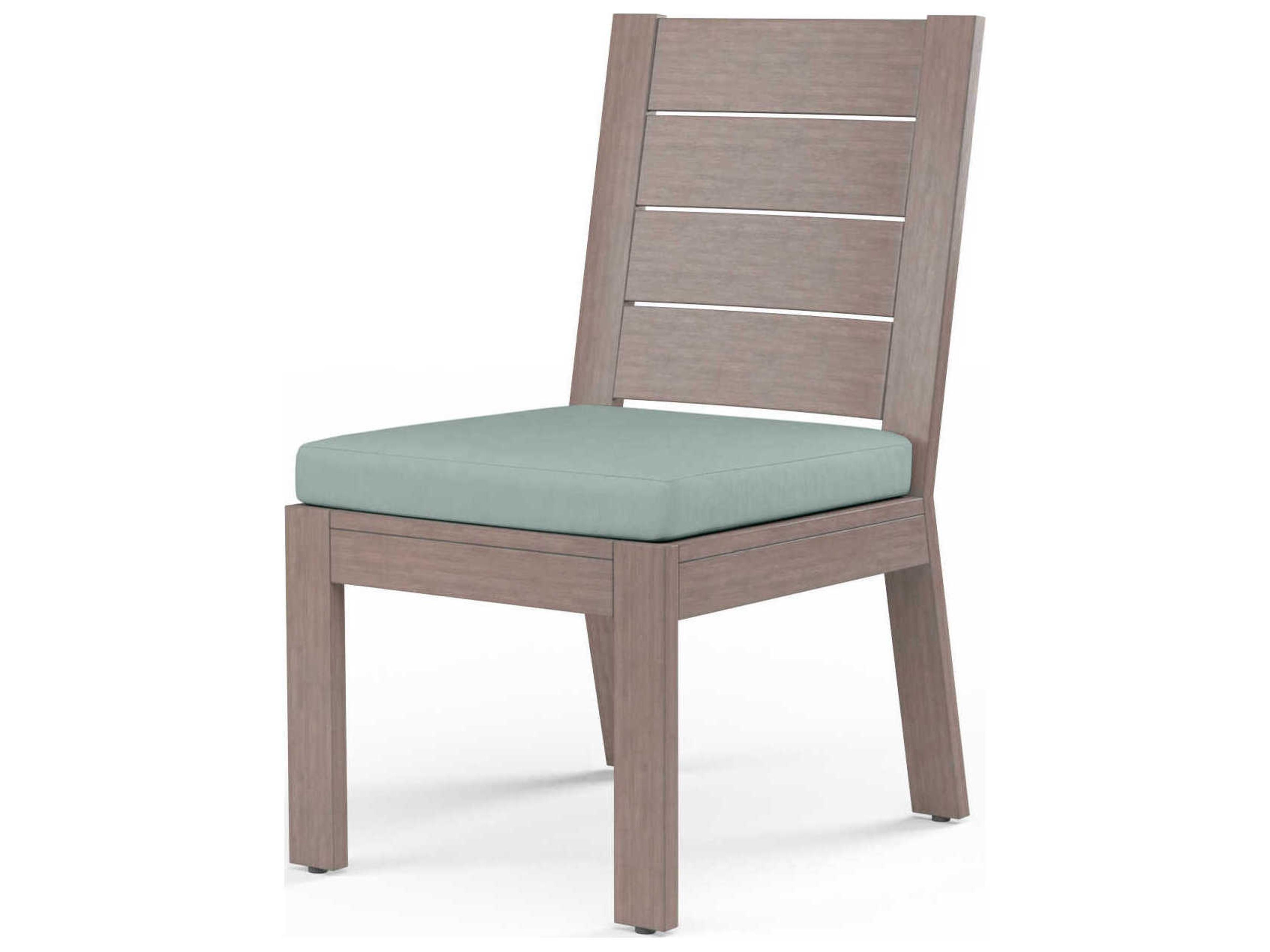 Laguna Driftwood Aluminum Cushion Dining Chair