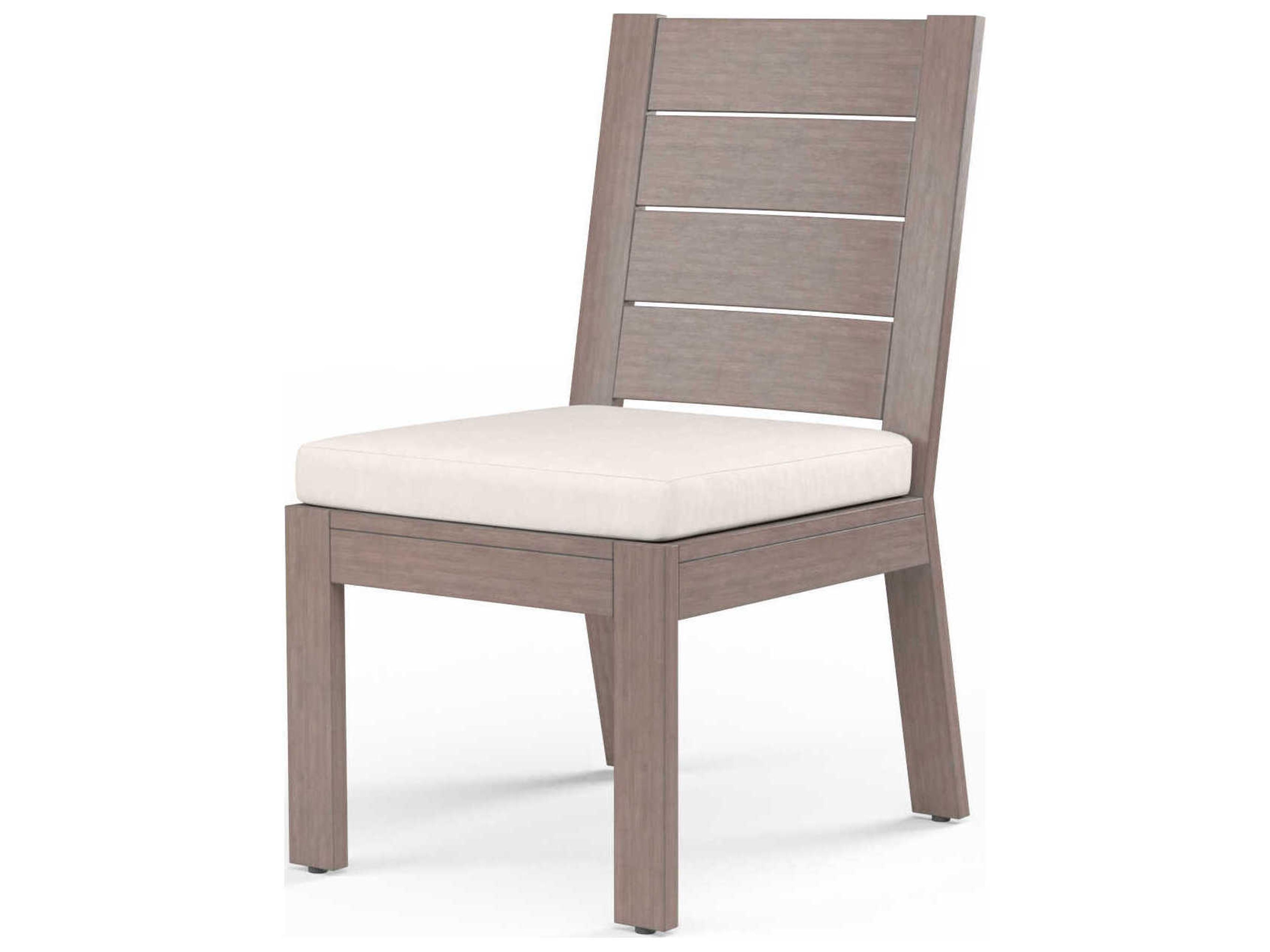 Laguna Driftwood Aluminum Cushion Dining Chair