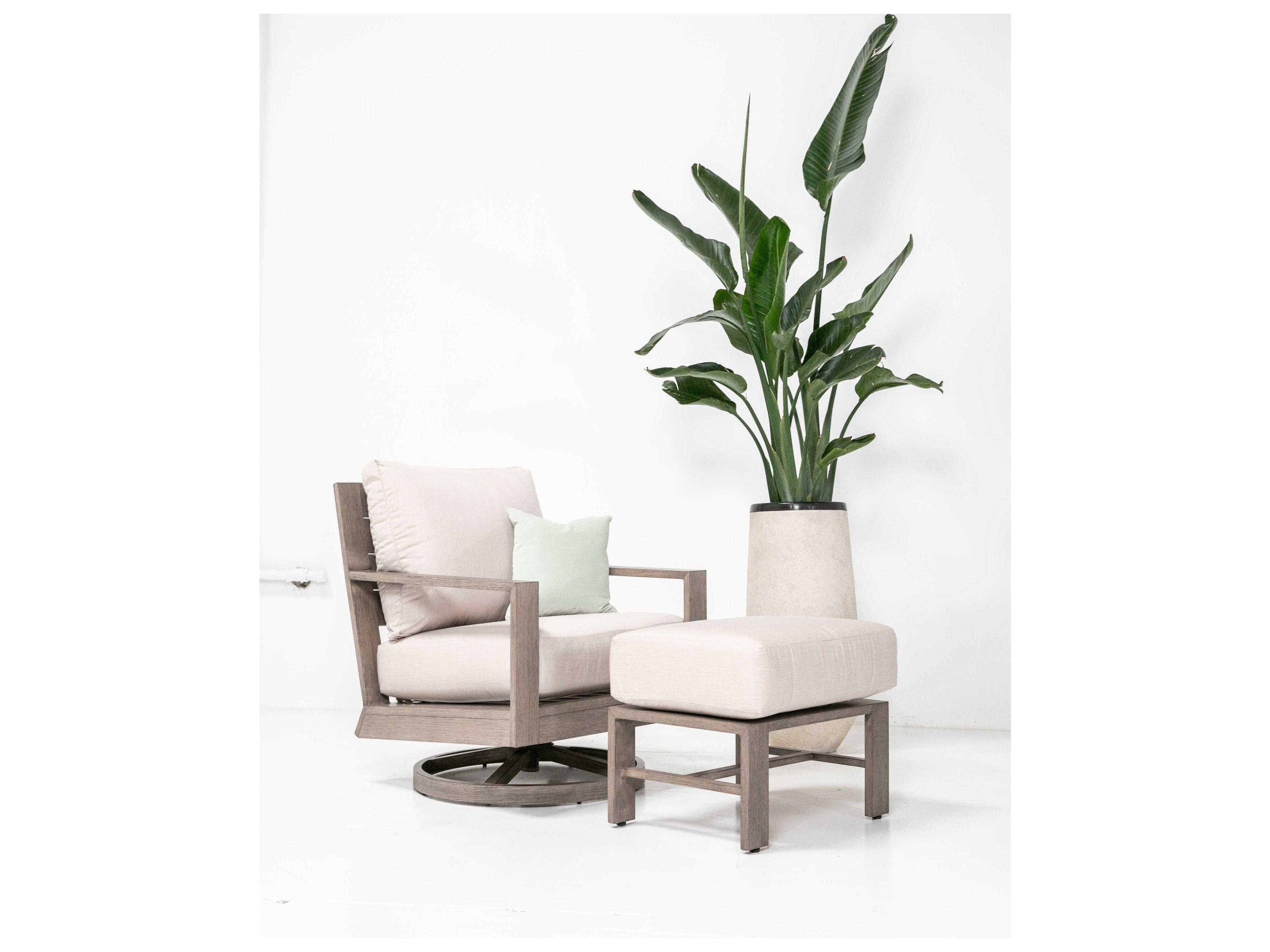 Sunset West Laguna Driftwood Aluminum Cushion Lounge Chair