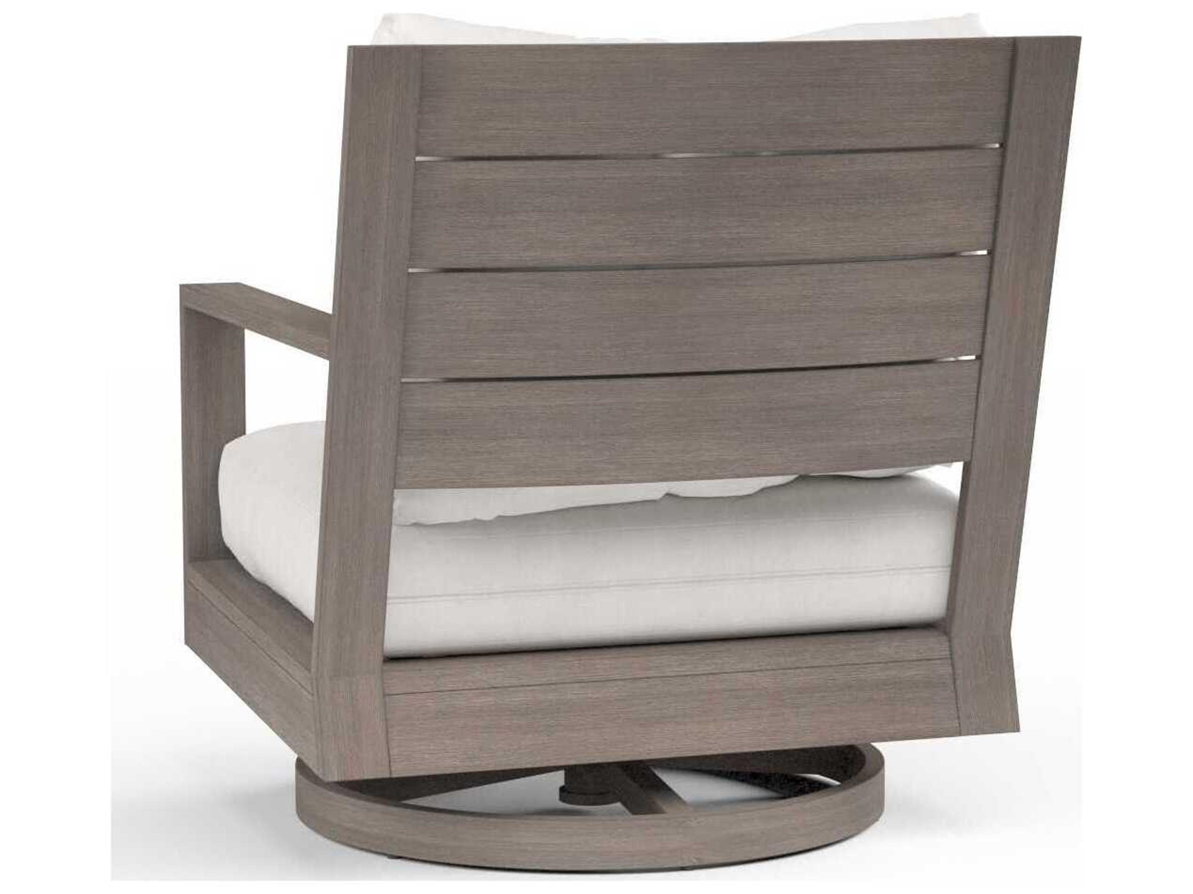 Sunset West Laguna Light Wood Aluminum Cushion Lounge Chair