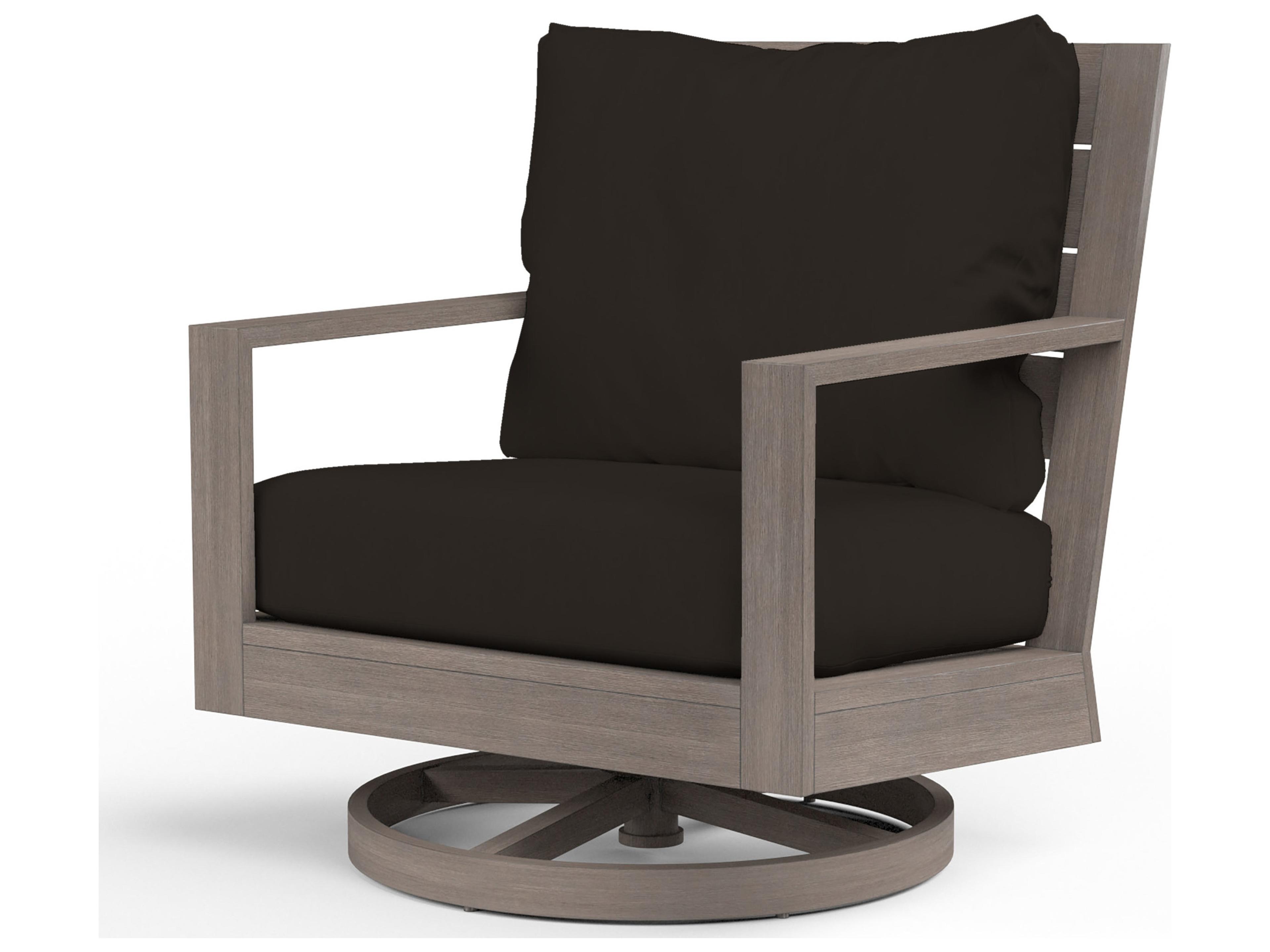 Laguna Swivel Rocker Club Chair Driftwood Finish