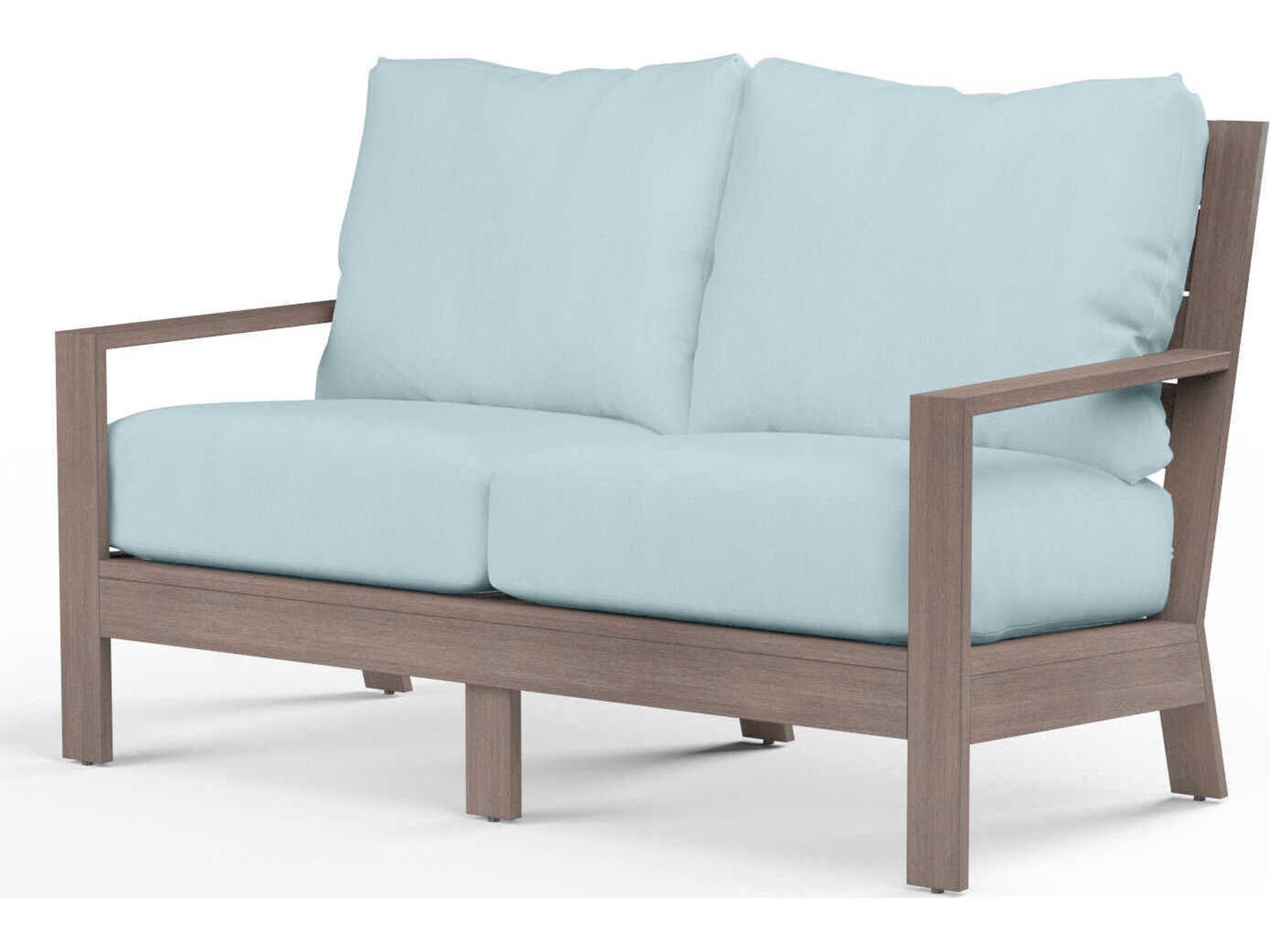 Laguna Driftwood Aluminum Cushion Loveseat