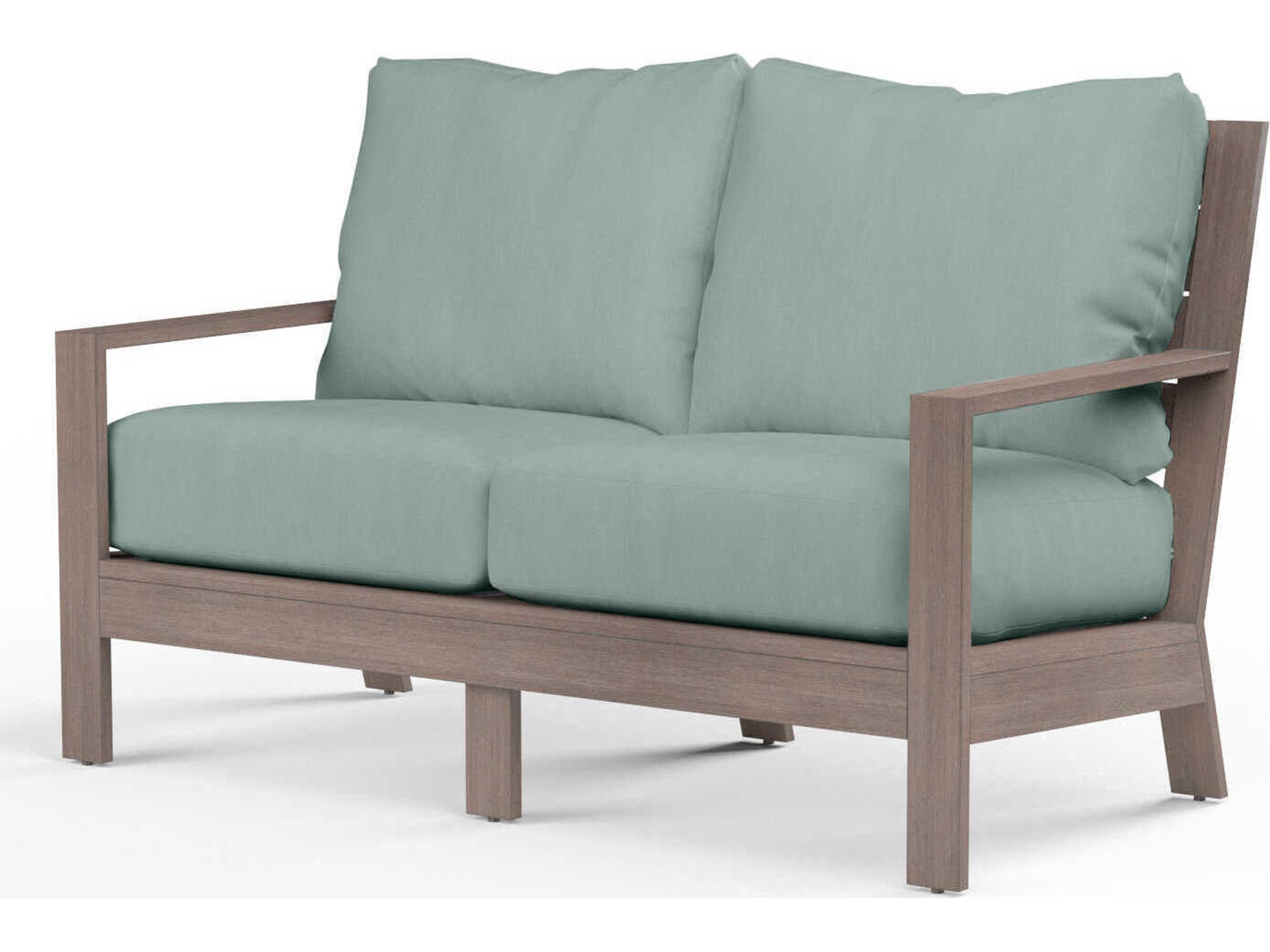 Laguna Driftwood Aluminum Cushion Loveseat