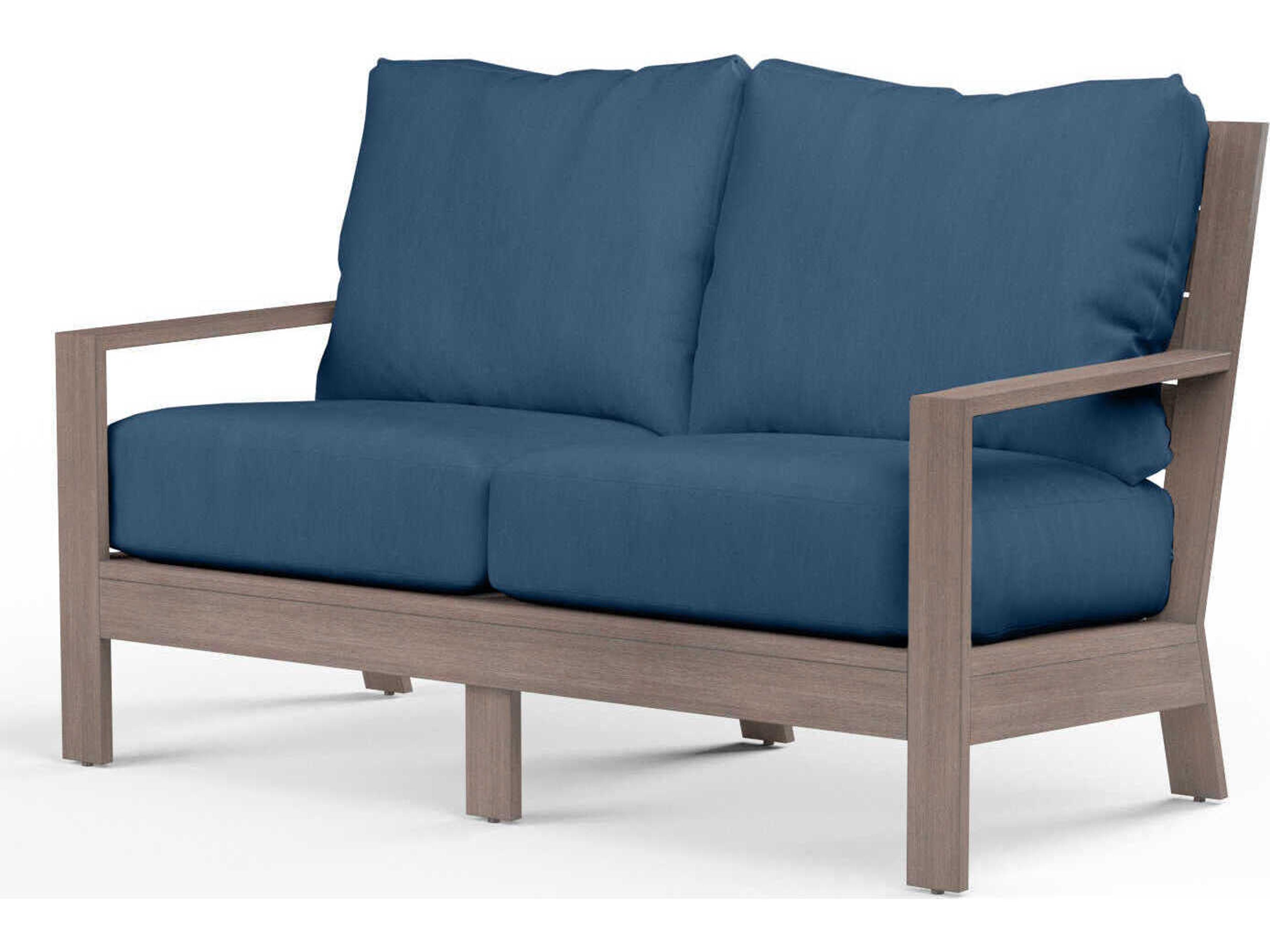 Laguna Driftwood Aluminum Cushion Loveseat