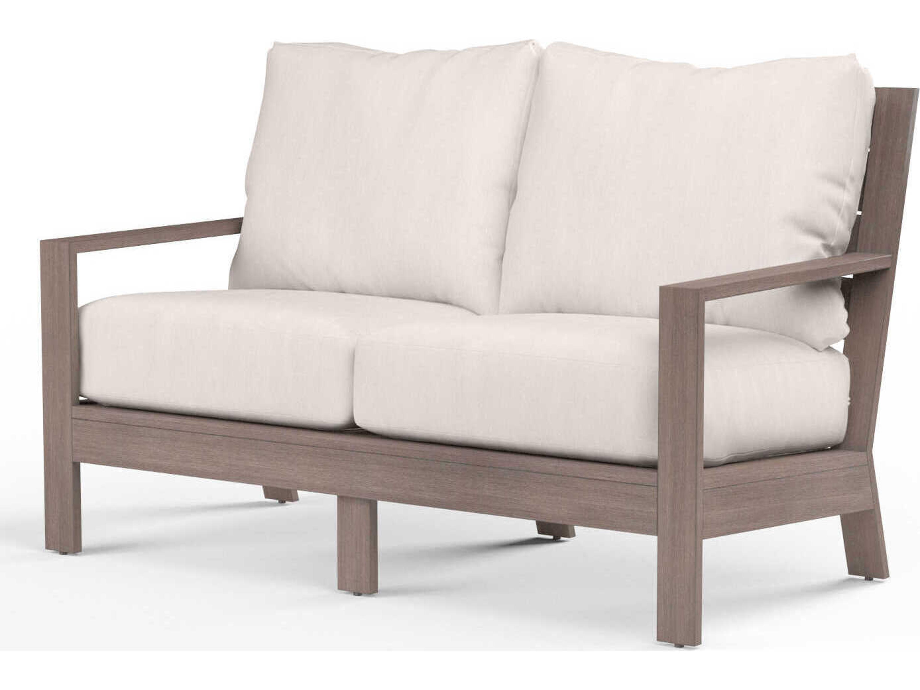 Laguna Driftwood Aluminum Cushion Loveseat