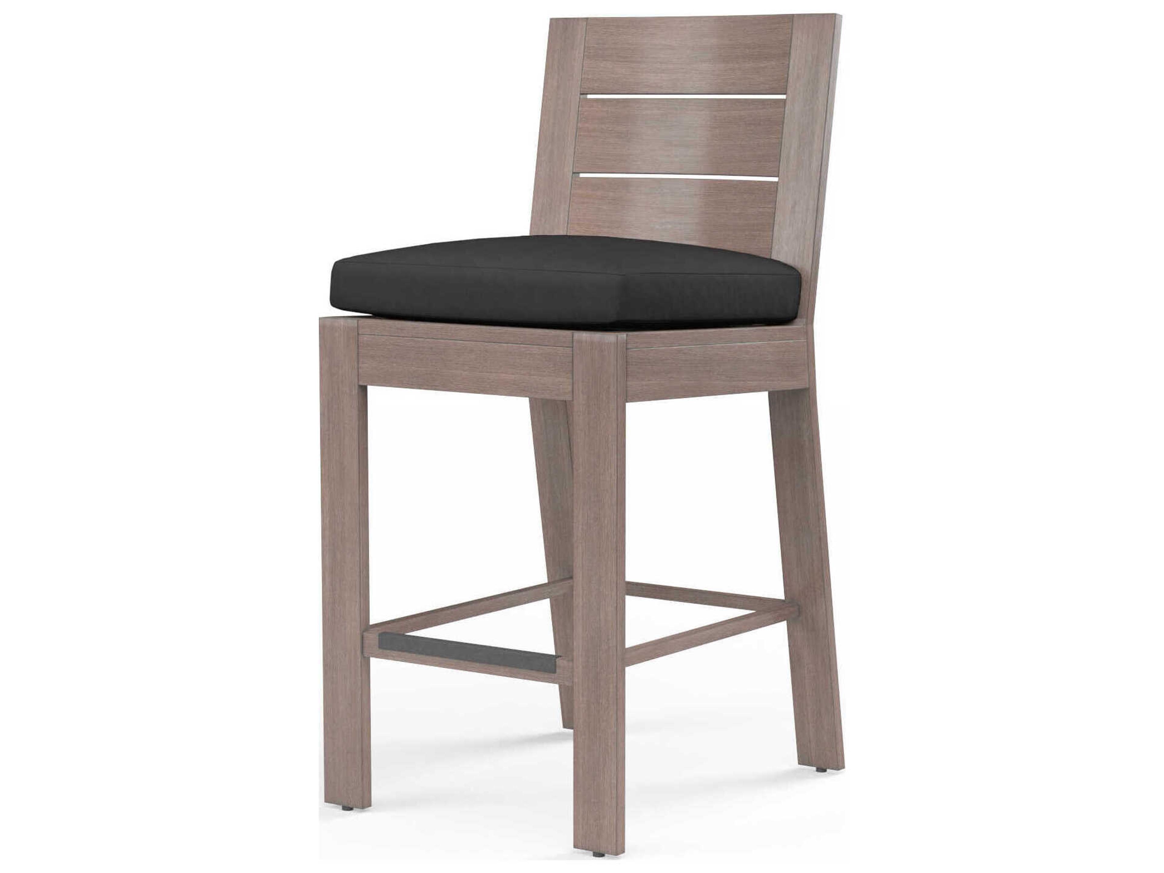 Laguna Driftwood Aluminum Cushion Bar Stool