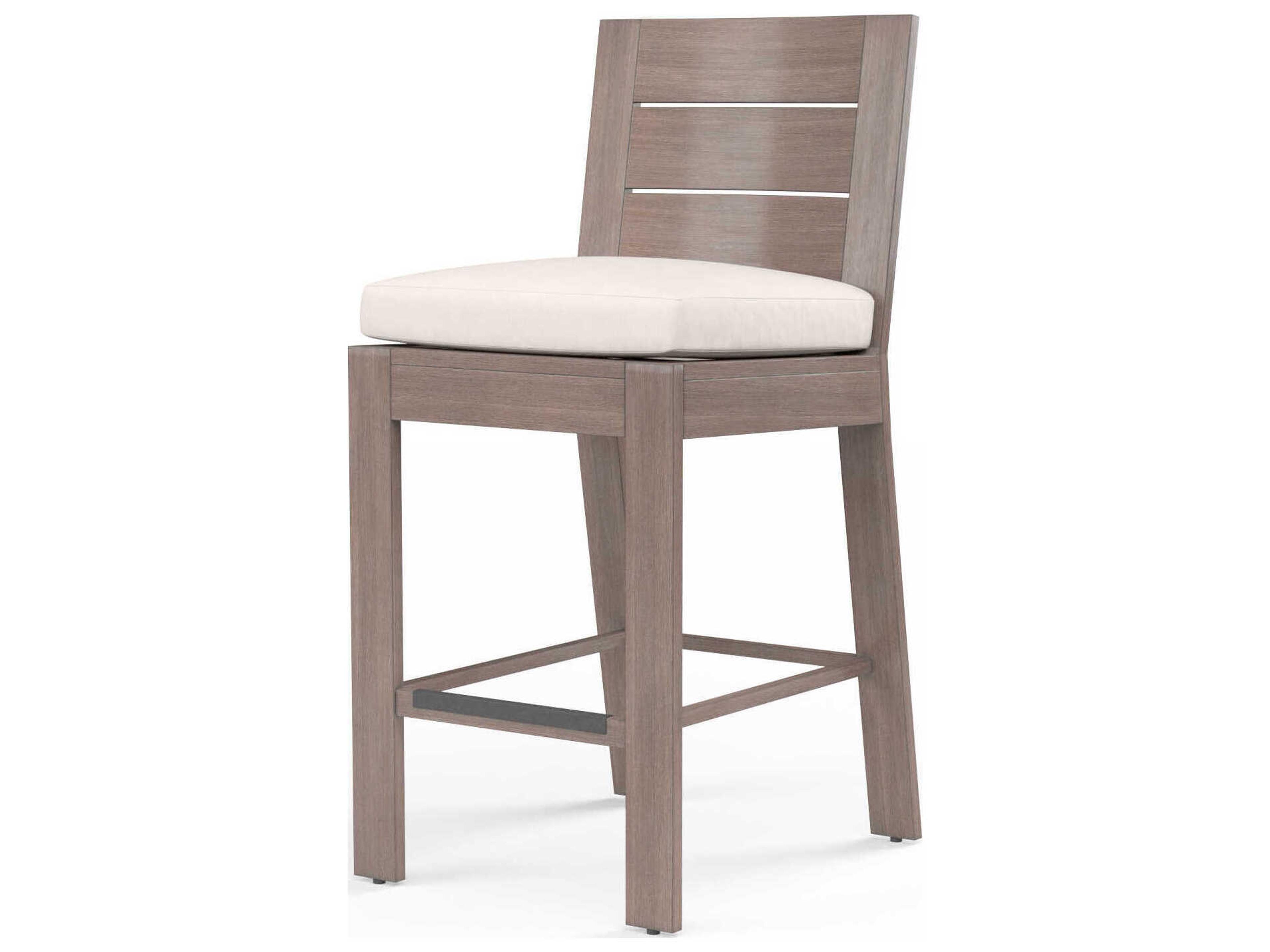 Laguna Driftwood Aluminum Cushion Counter Stool