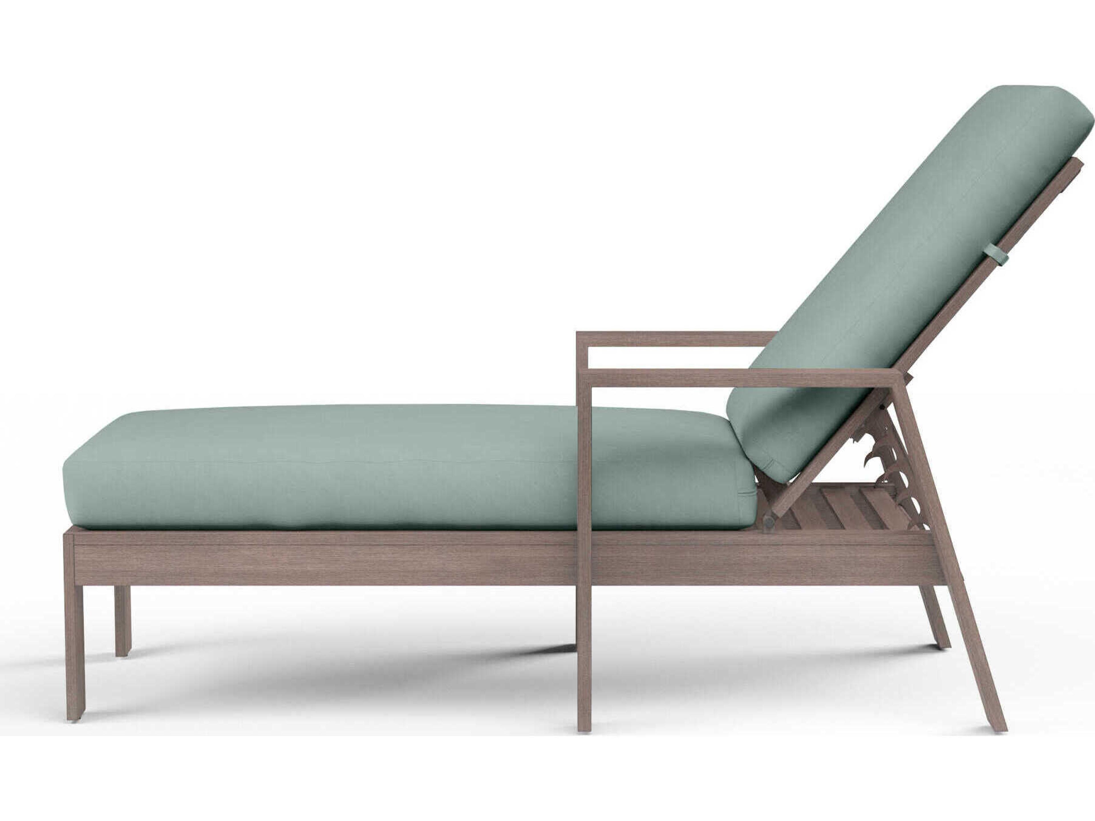 Sunset West Laguna Driftwood Aluminum Cushion Chaise Lounge