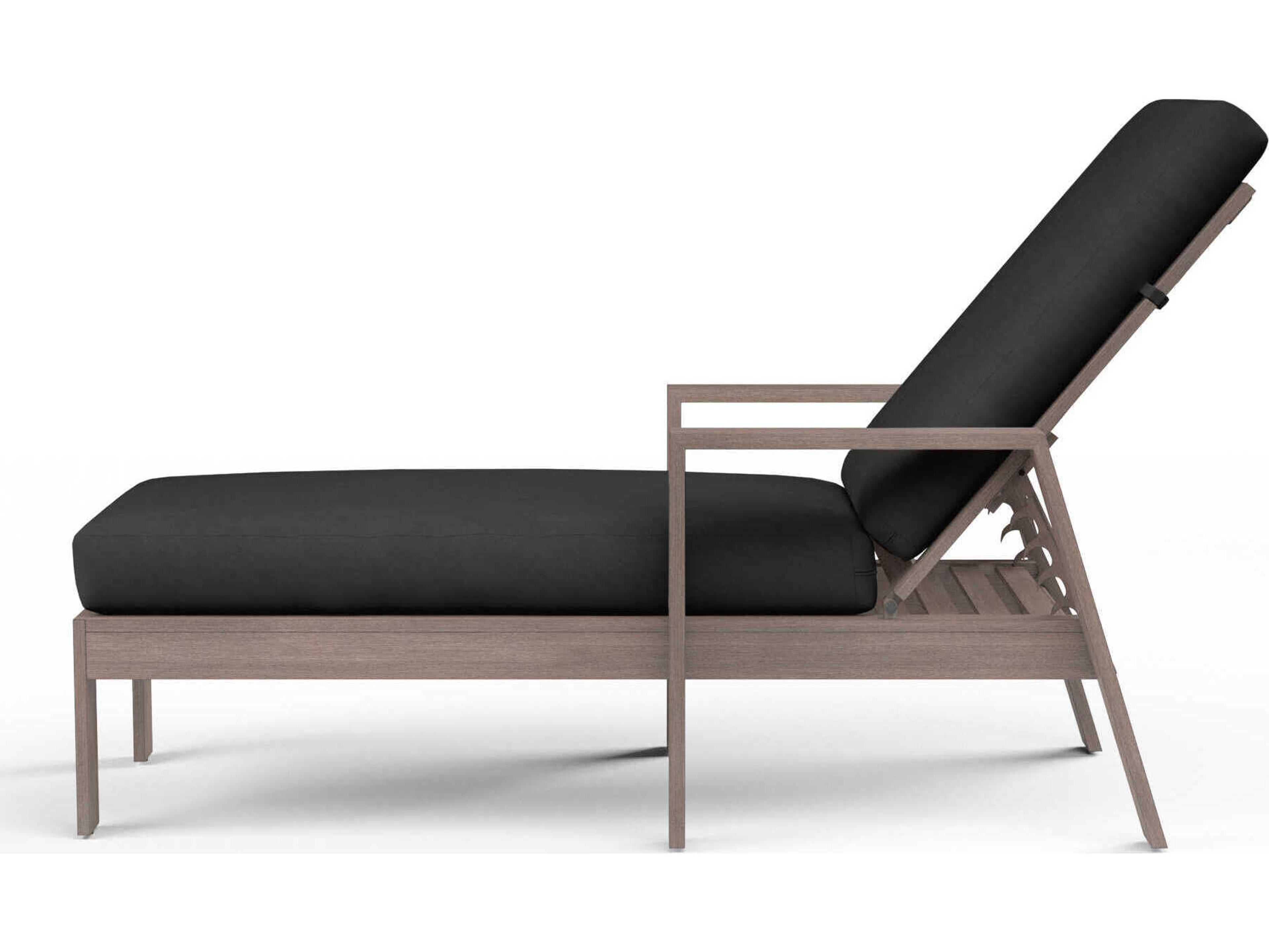 Sunset West Laguna Driftwood Aluminum Cushion Chaise Lounge