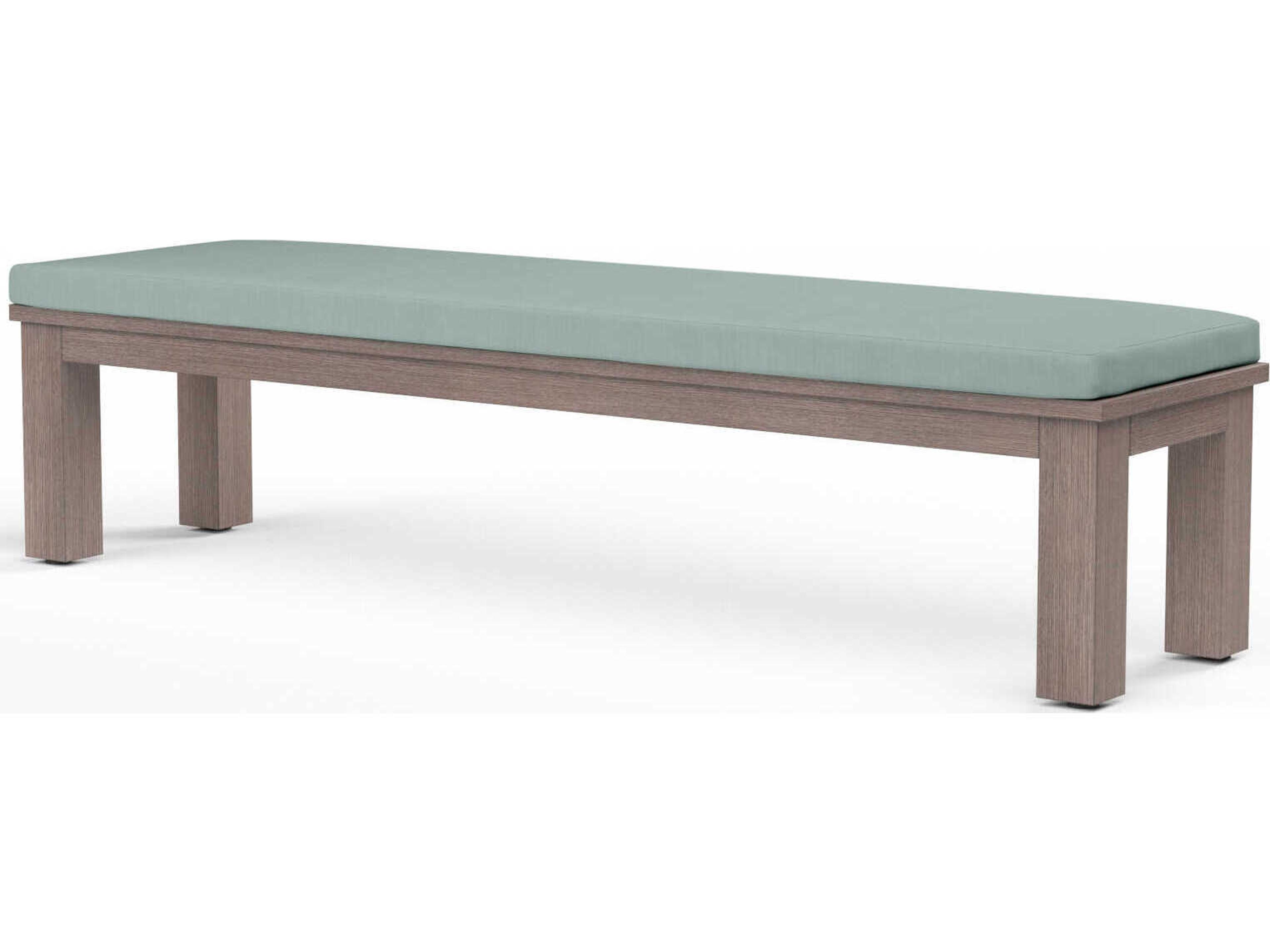 Laguna Driftwood Aluminum Cushion Bench