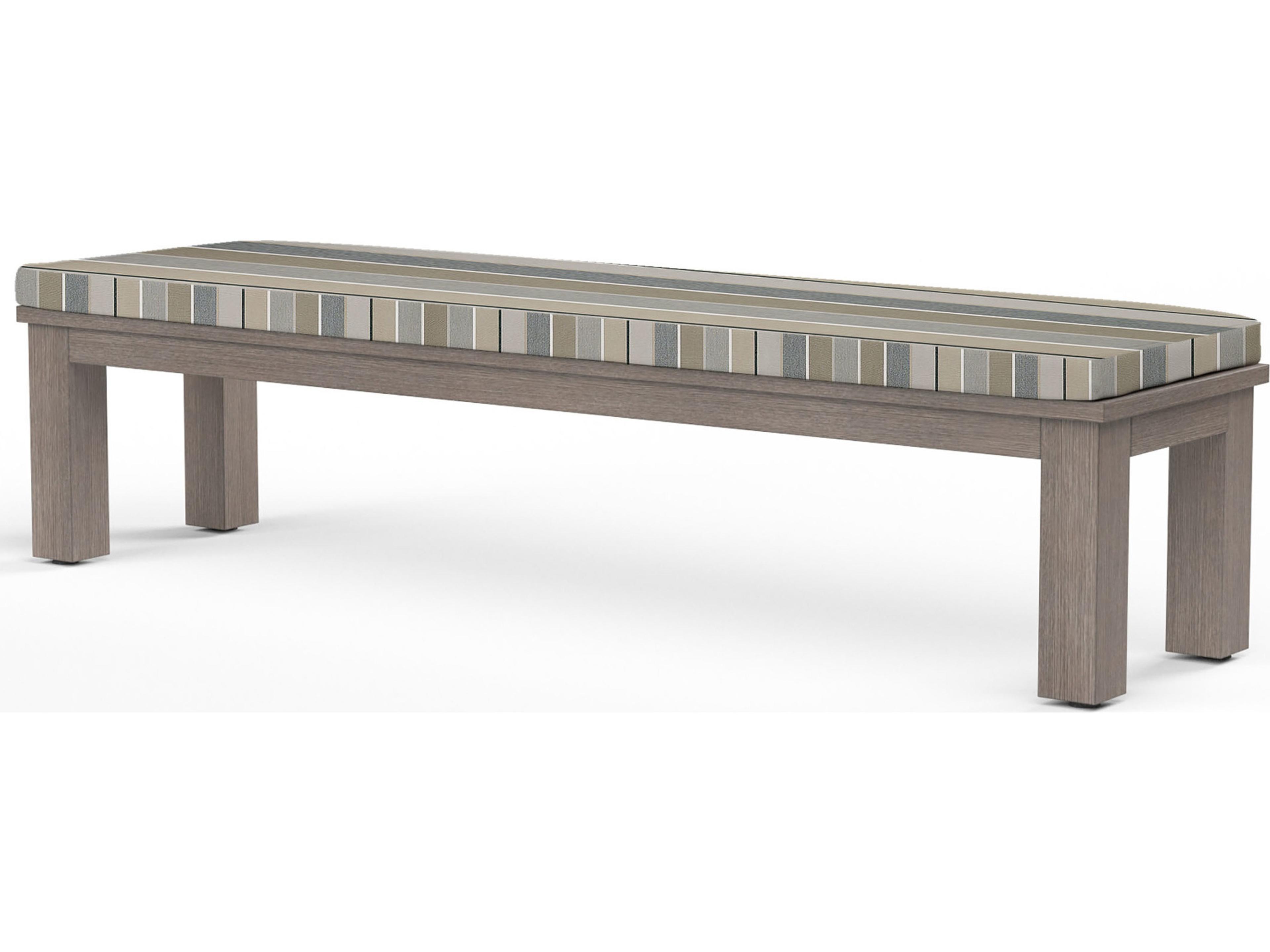 Sunset West Laguna Aluminum Cushion Outdoor Patio Bench