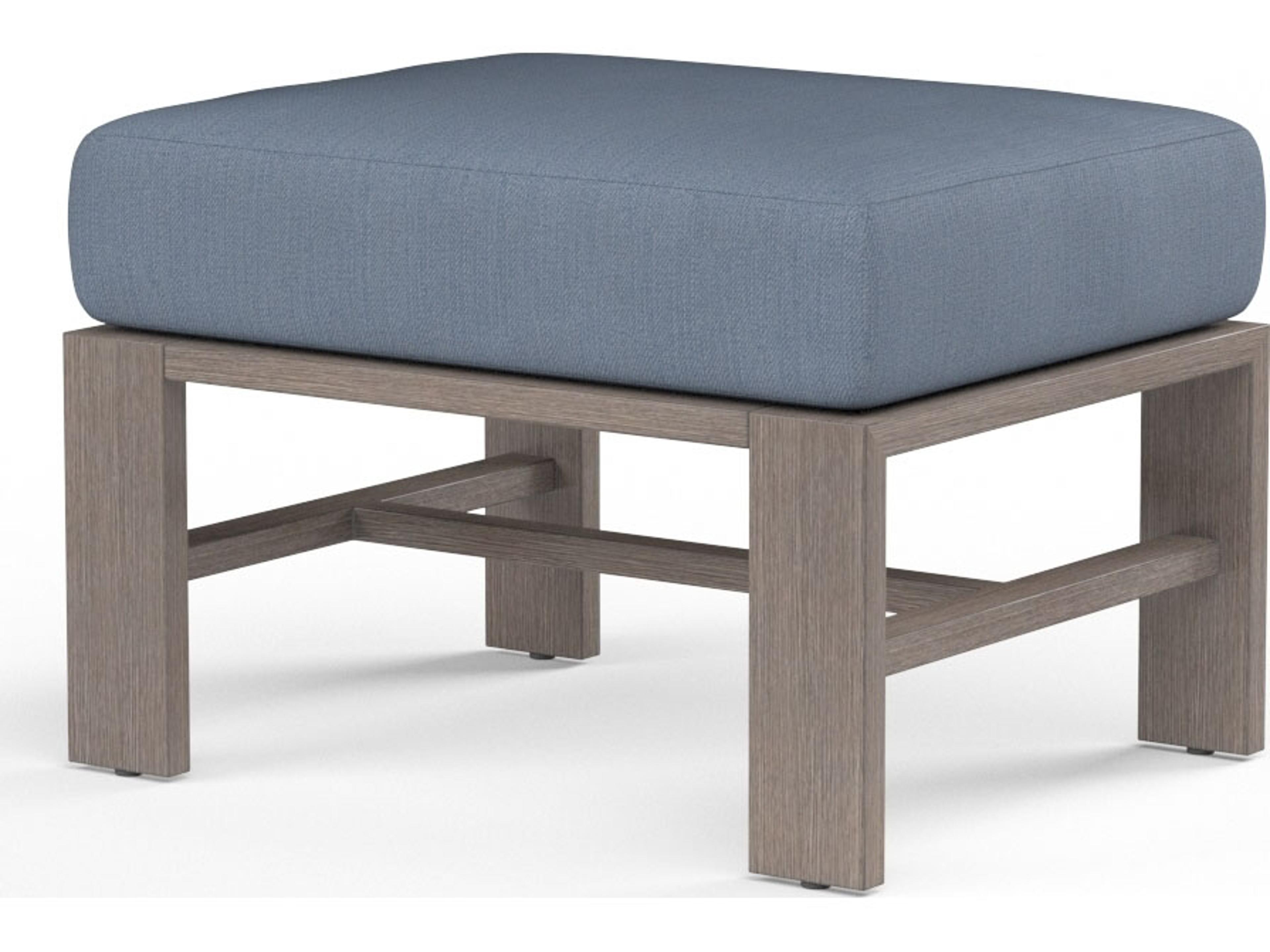 Laguna Ottoman Driftwood Finish Outdoor Footrest