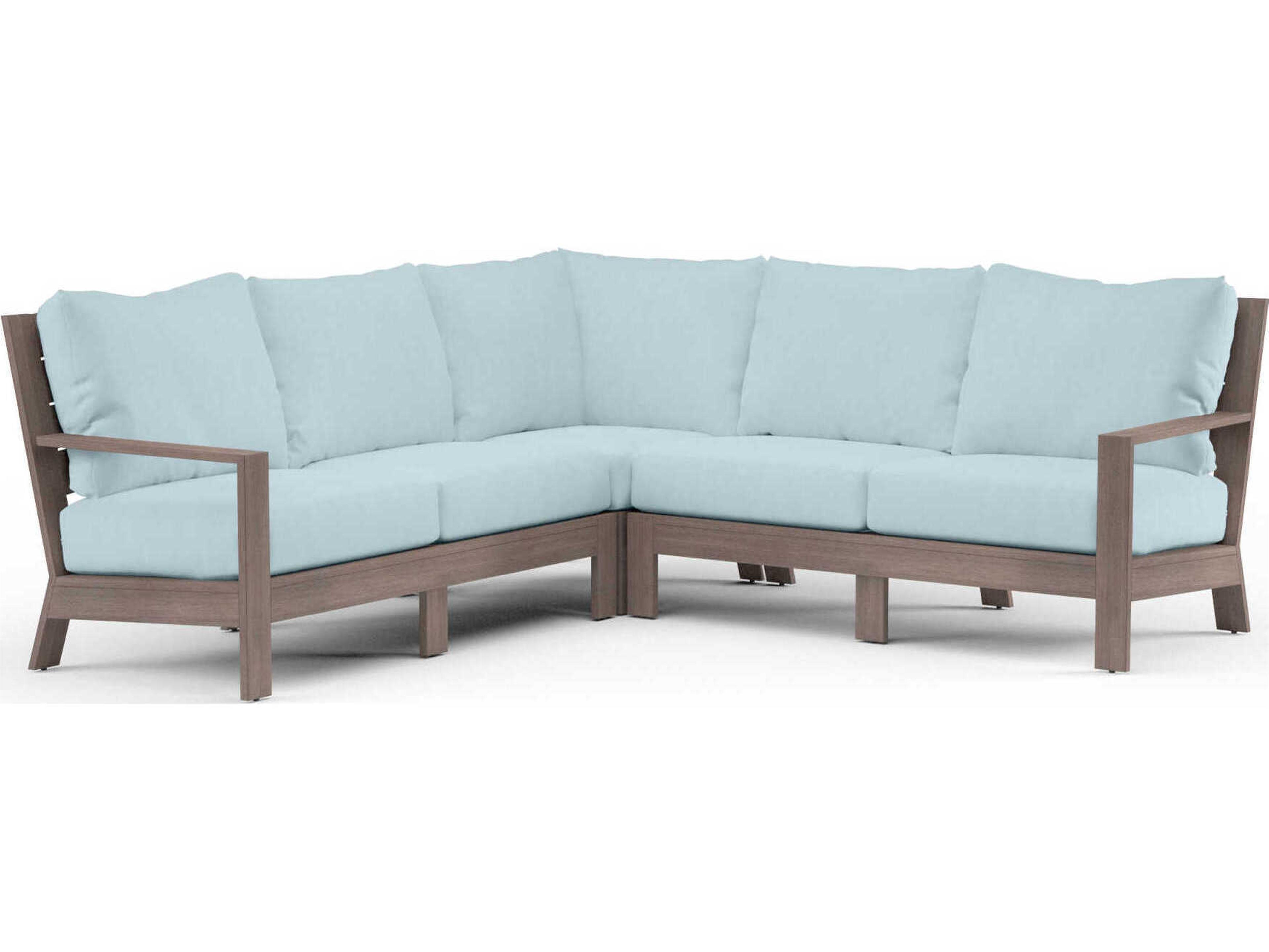 Laguna Driftwood Aluminum Cushion Sofa