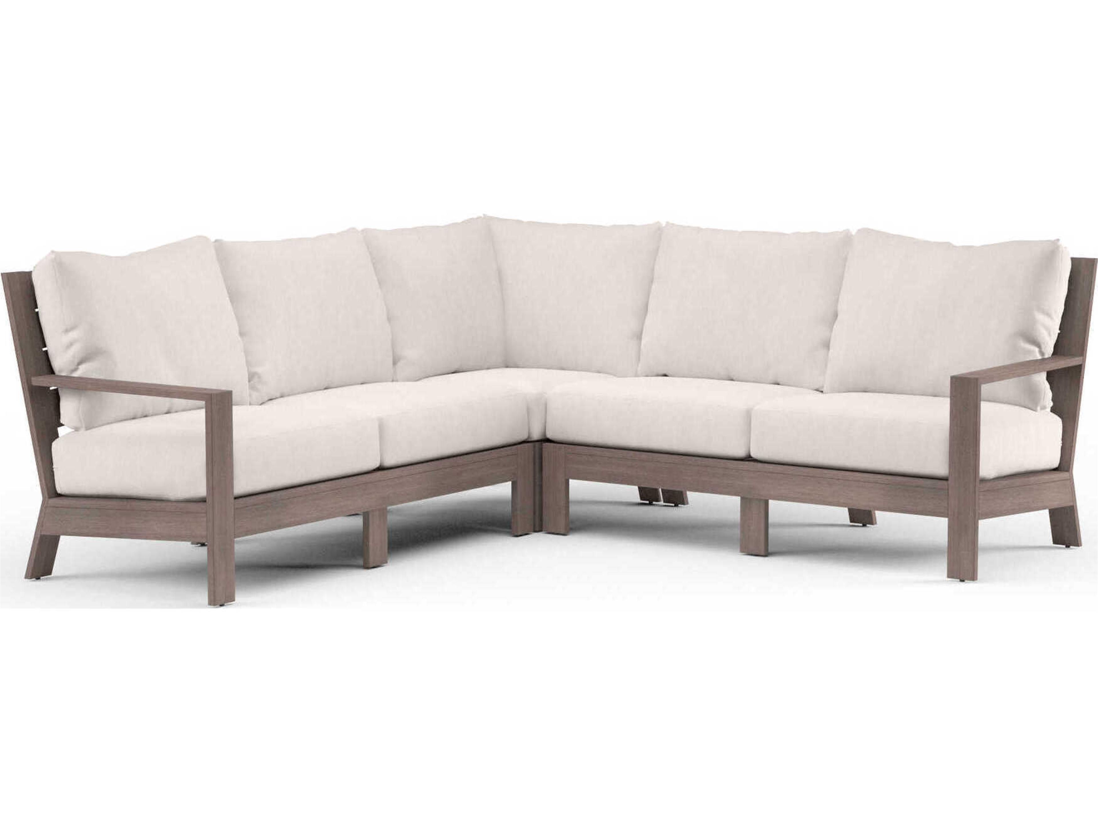 Laguna Driftwood Aluminum Cushion Sofa