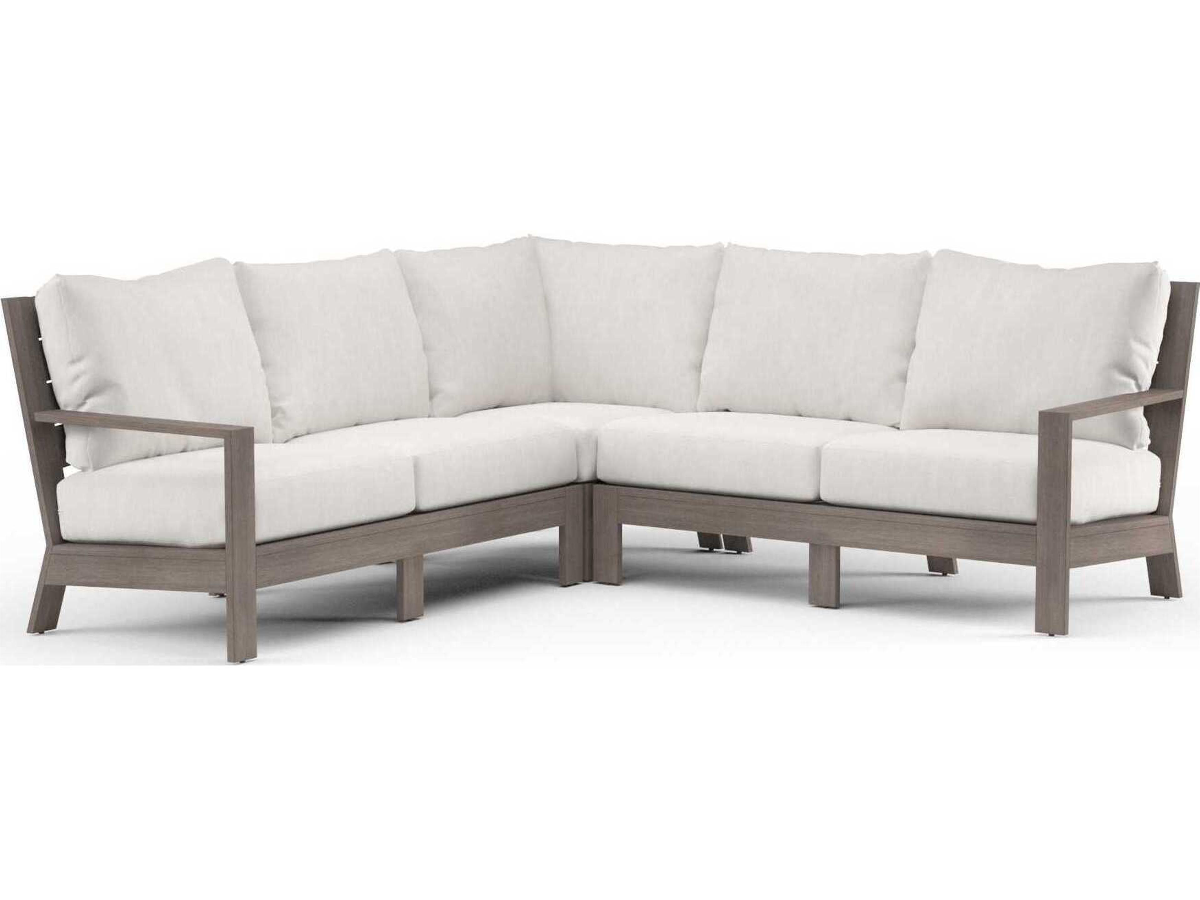 Laguna Driftwood Aluminum Cushion Sofa
