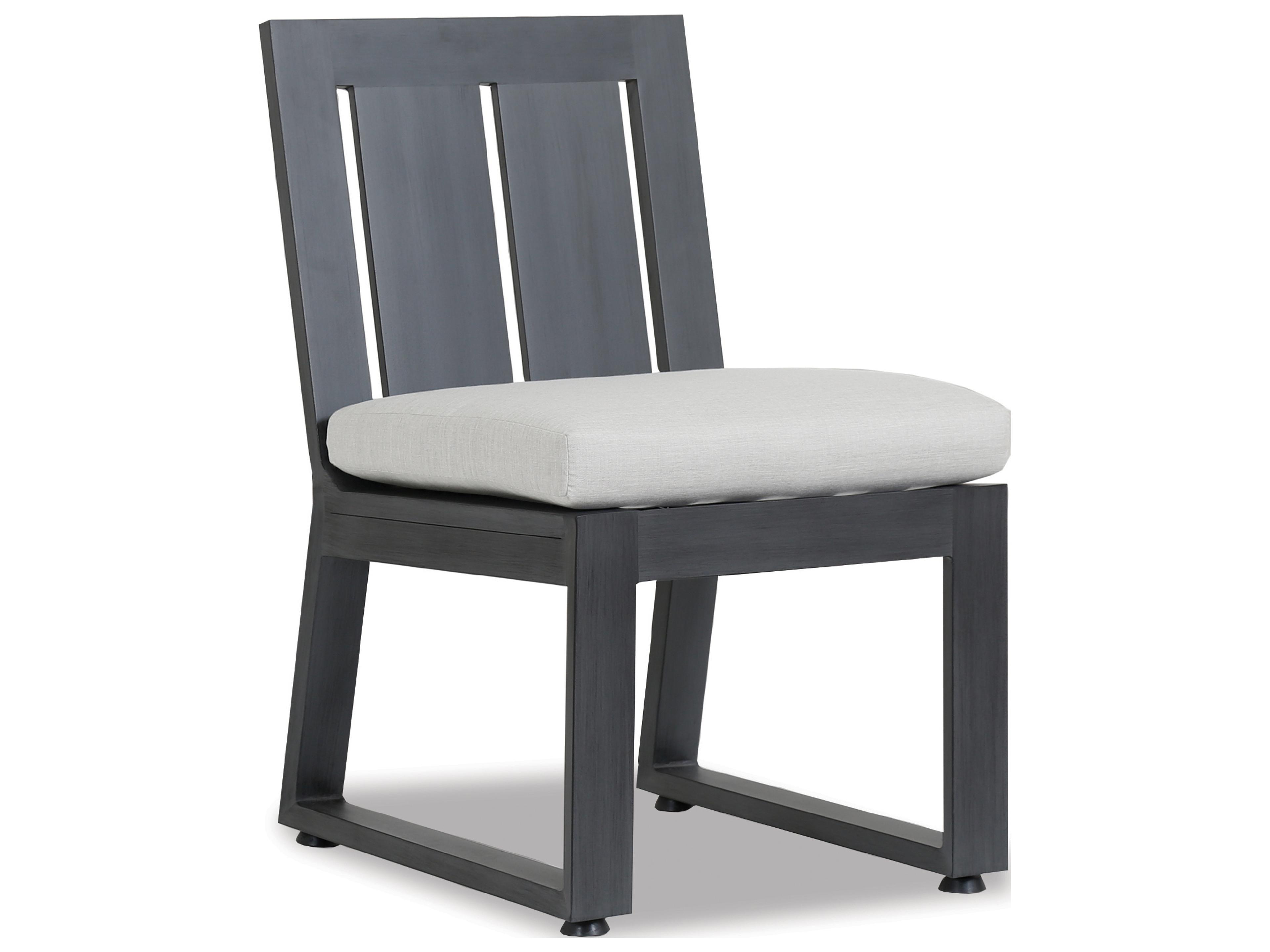 Redondo Armless Dining Chair Modern Industrial Aluminum