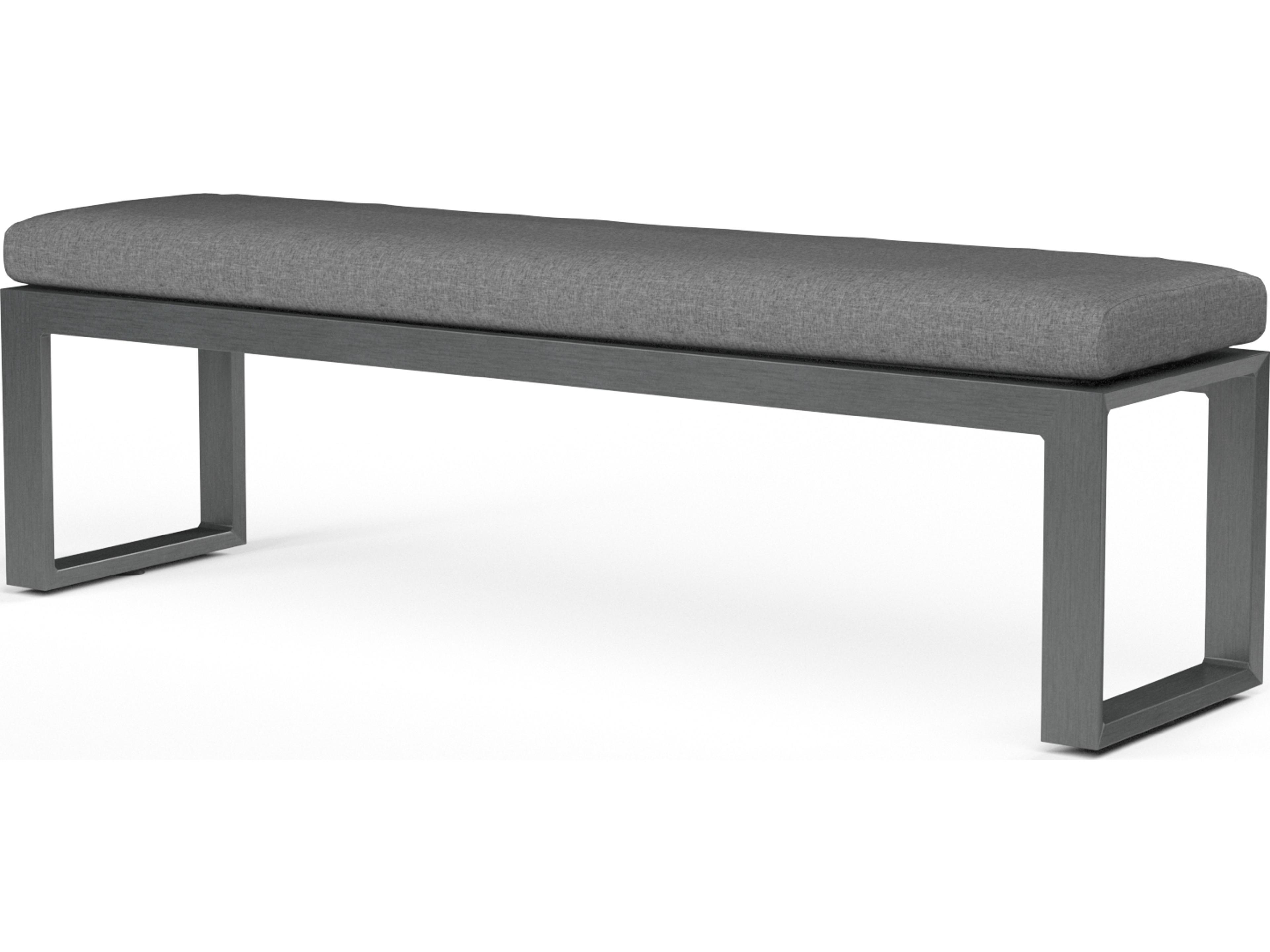 Sunset West Redondo Aluminum Cushion Outdoor Bench