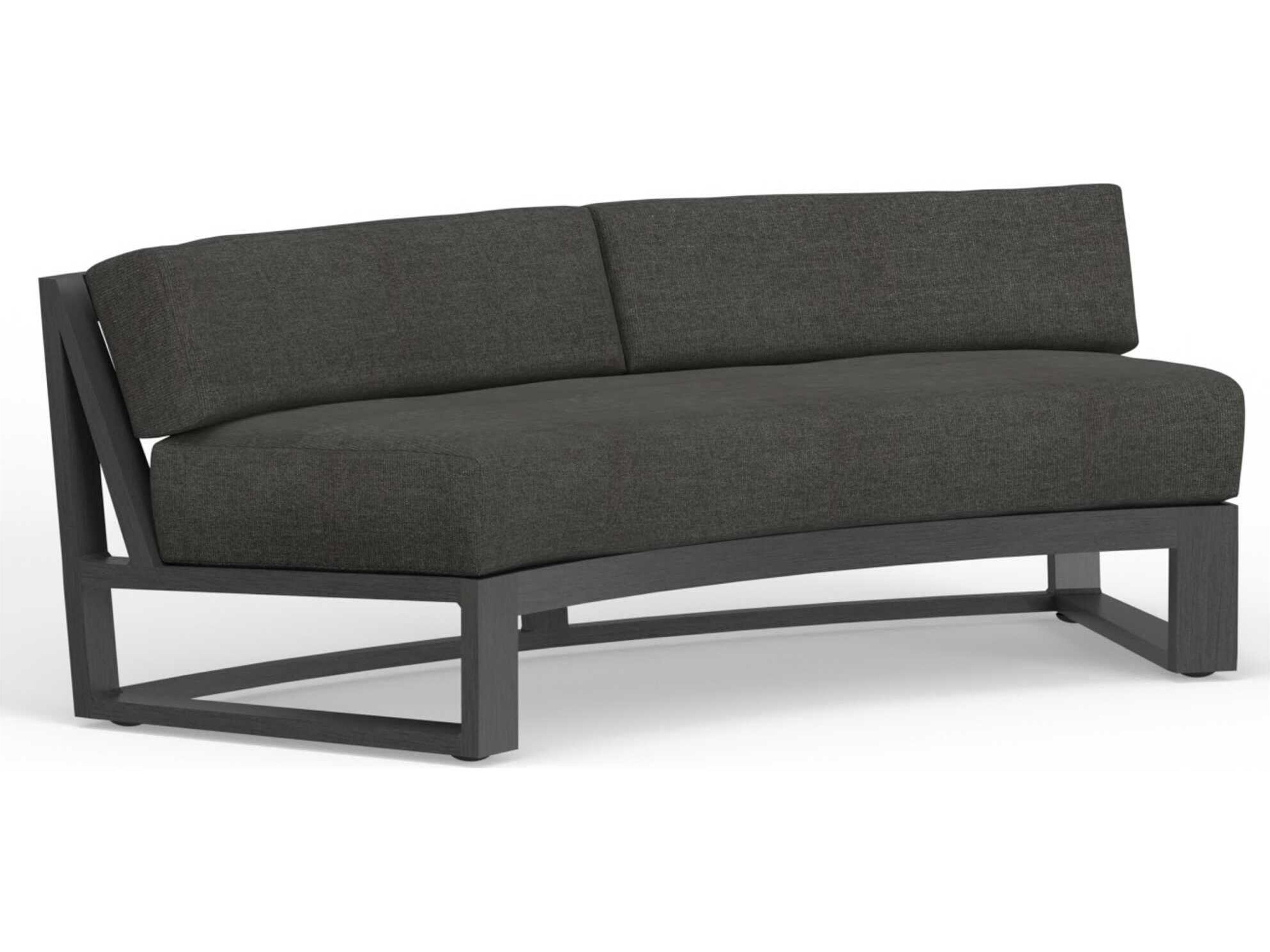 Sunset West Redondo Slate Aluminum Cushion Sofa