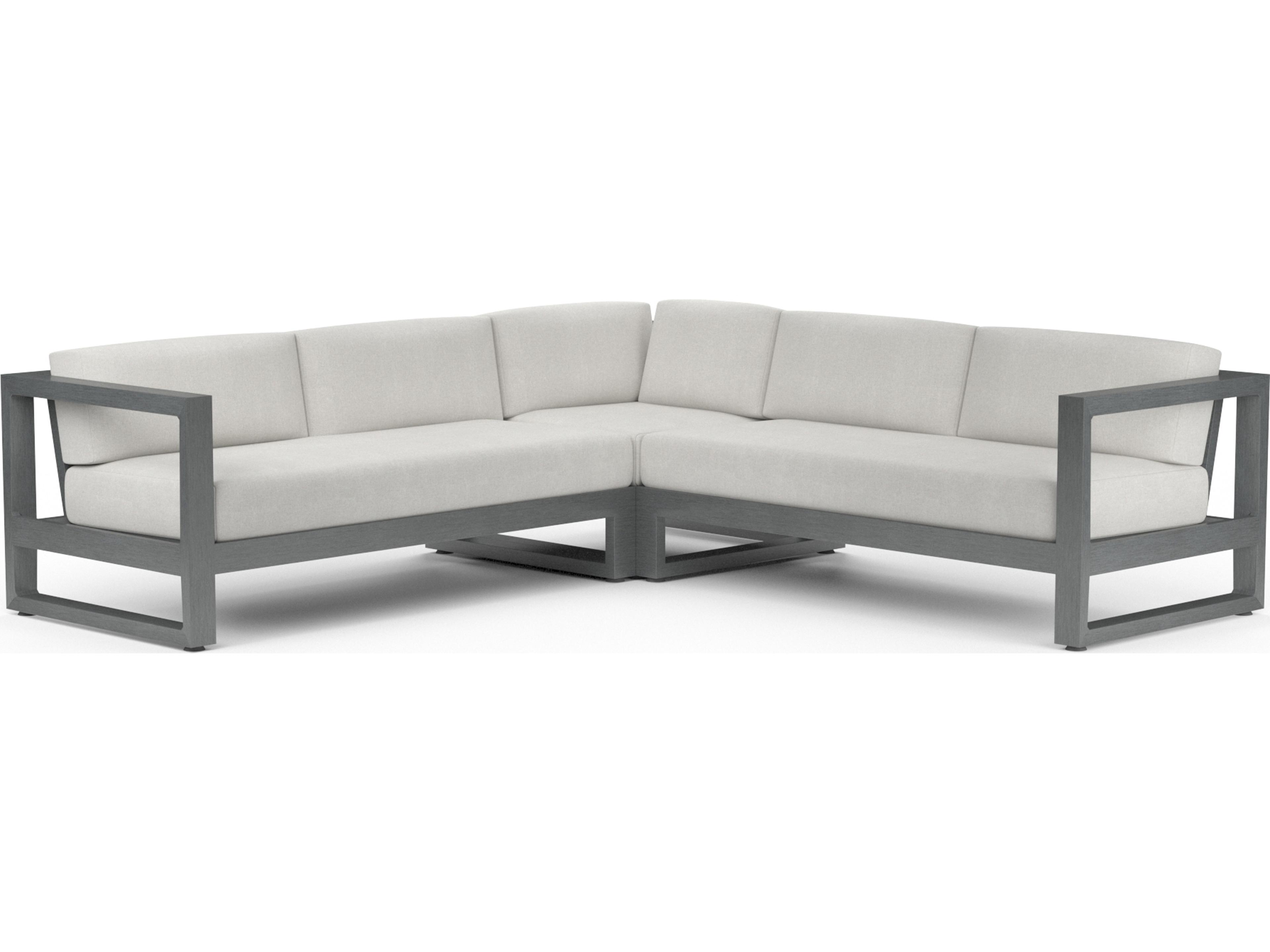 Redondo- As Pictured Slate Aluminum Cushion Lounge Set