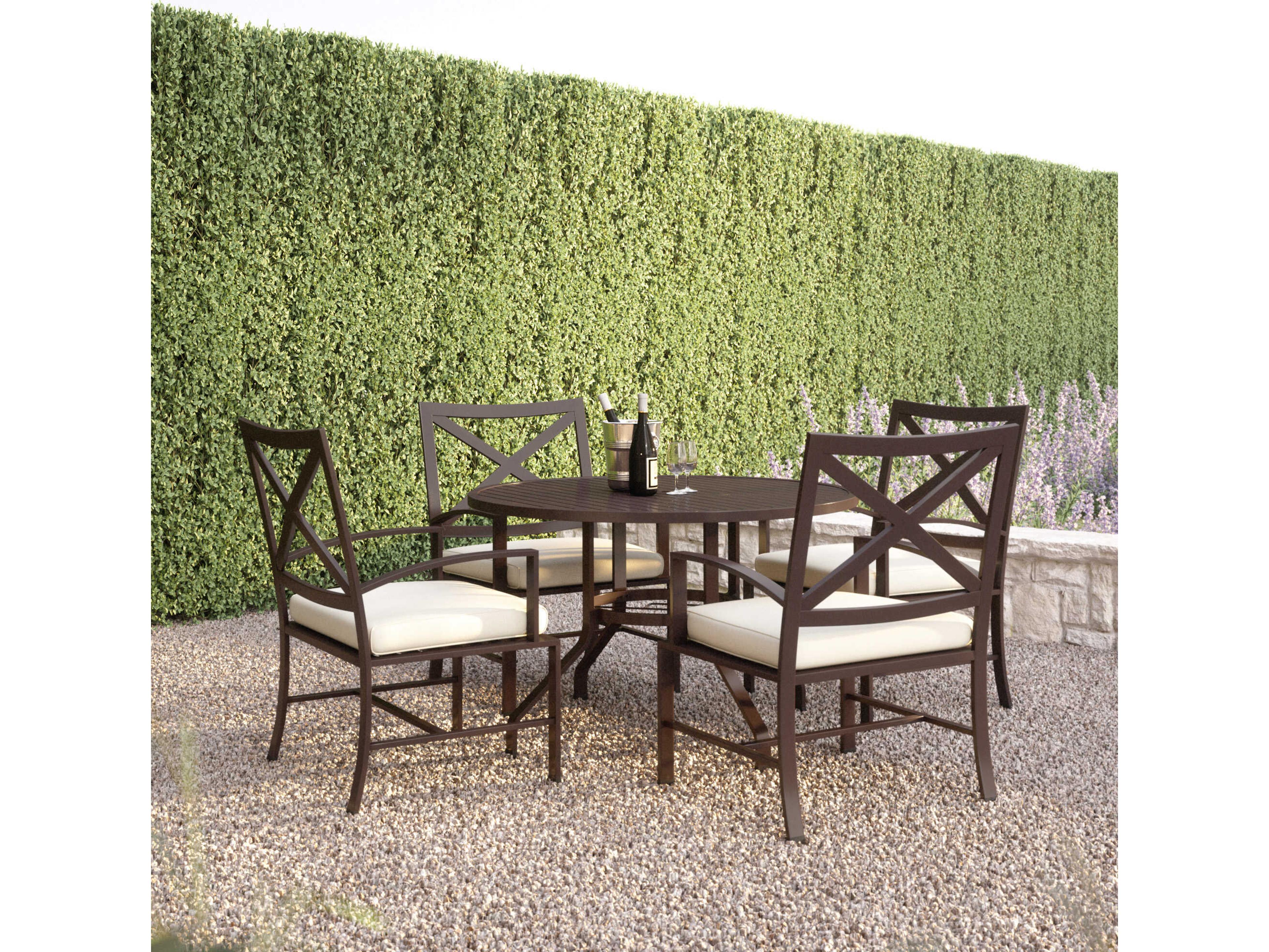 Sunset West La Jolla Espresso Aluminum Cushion Dining Chair