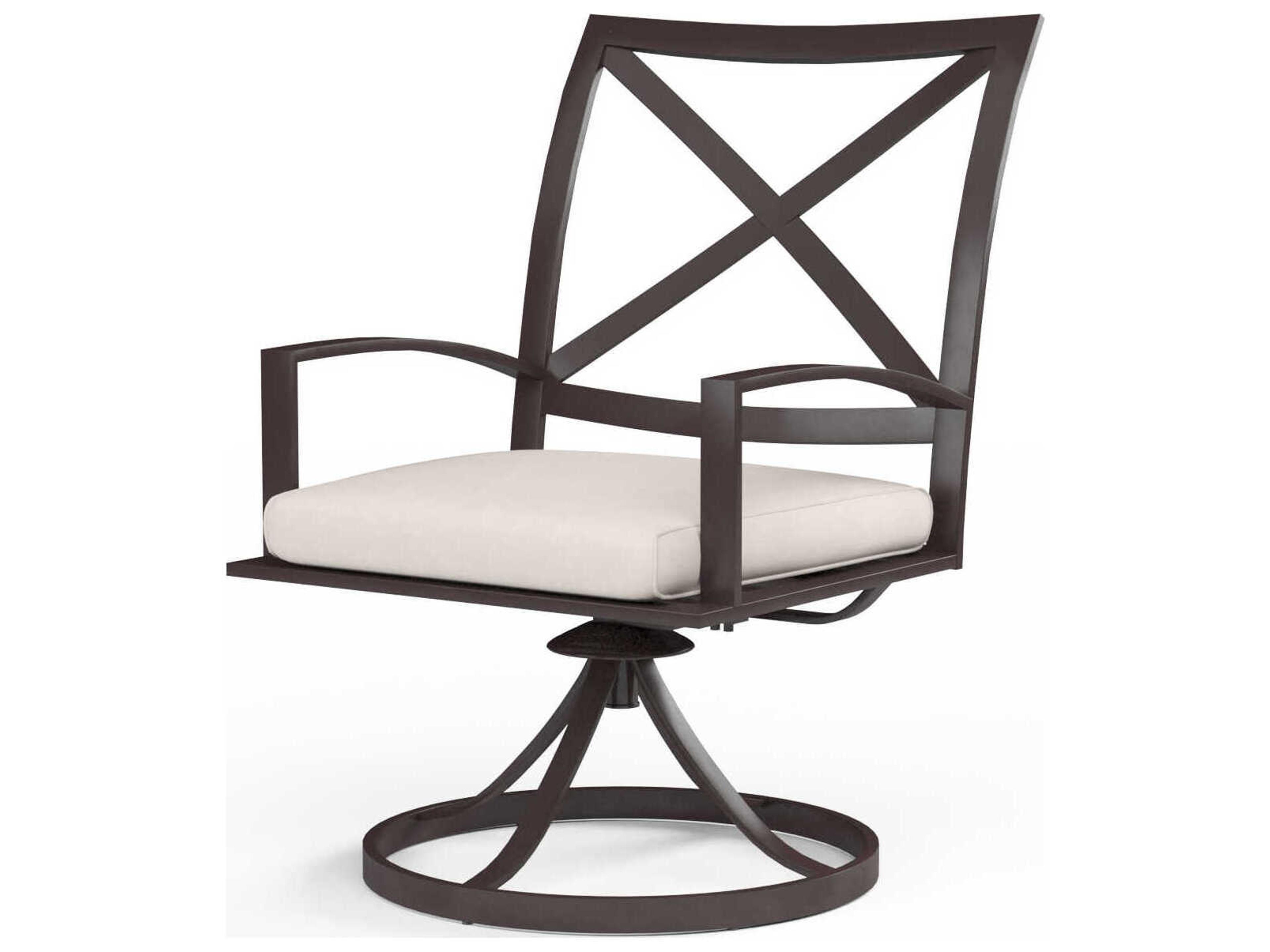La Jolla Espresso Aluminum Cushion Dining Chair