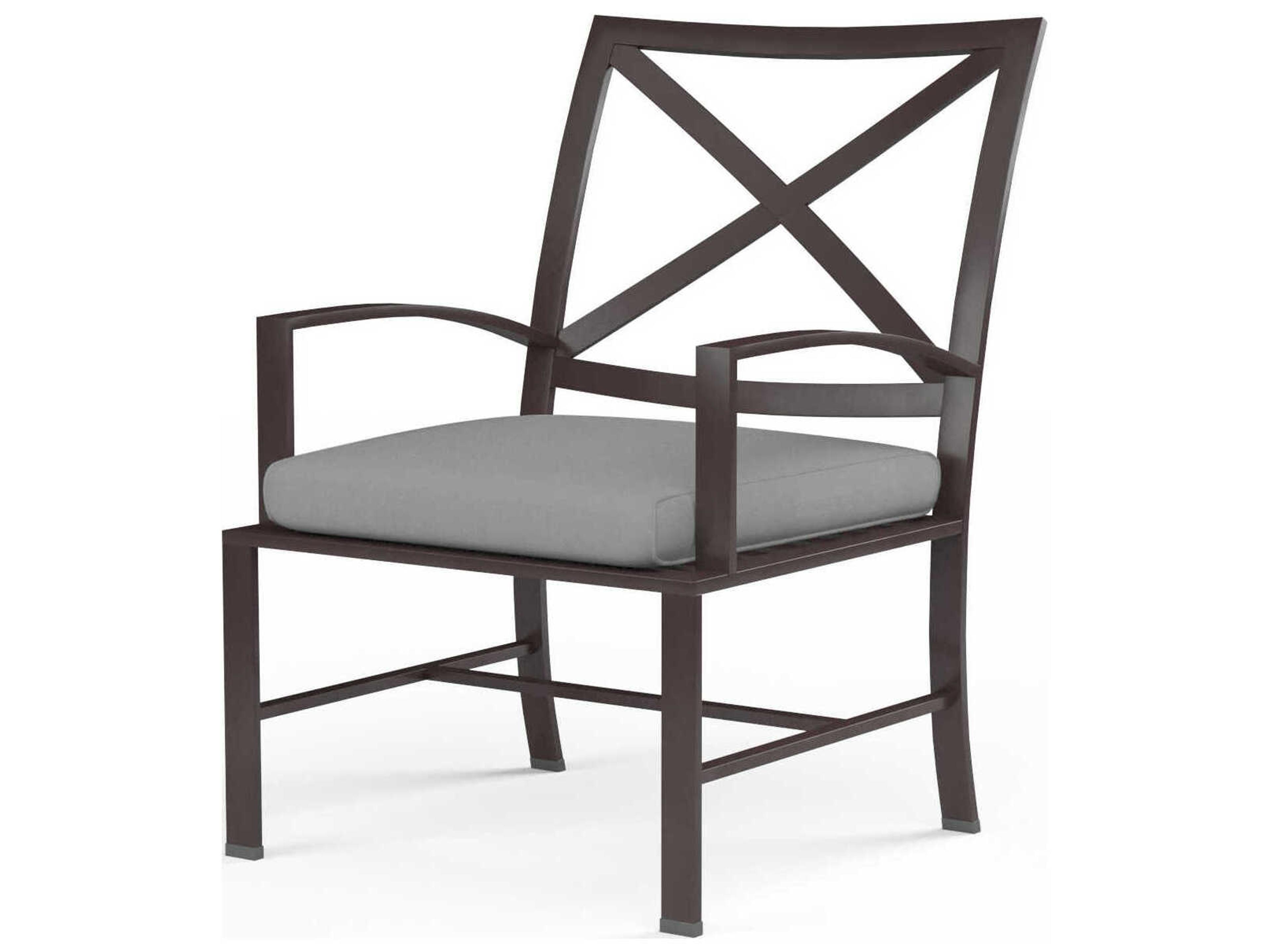 La Jolla Espresso Aluminum Cushion Dining Chair