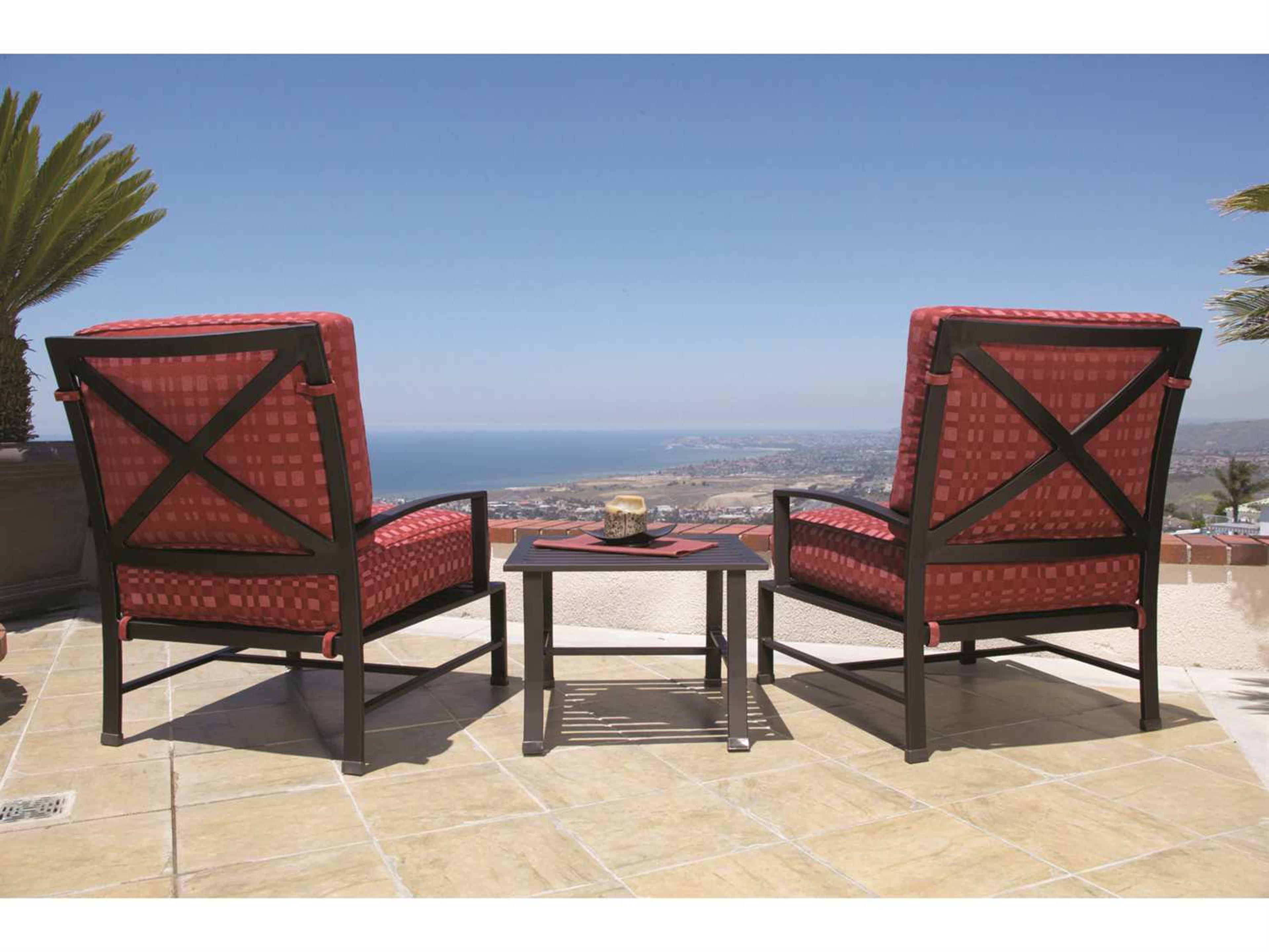 Sunset West Quick Ship La Jolla Rich Chocolate Aluminum Cushion Lounge Chair