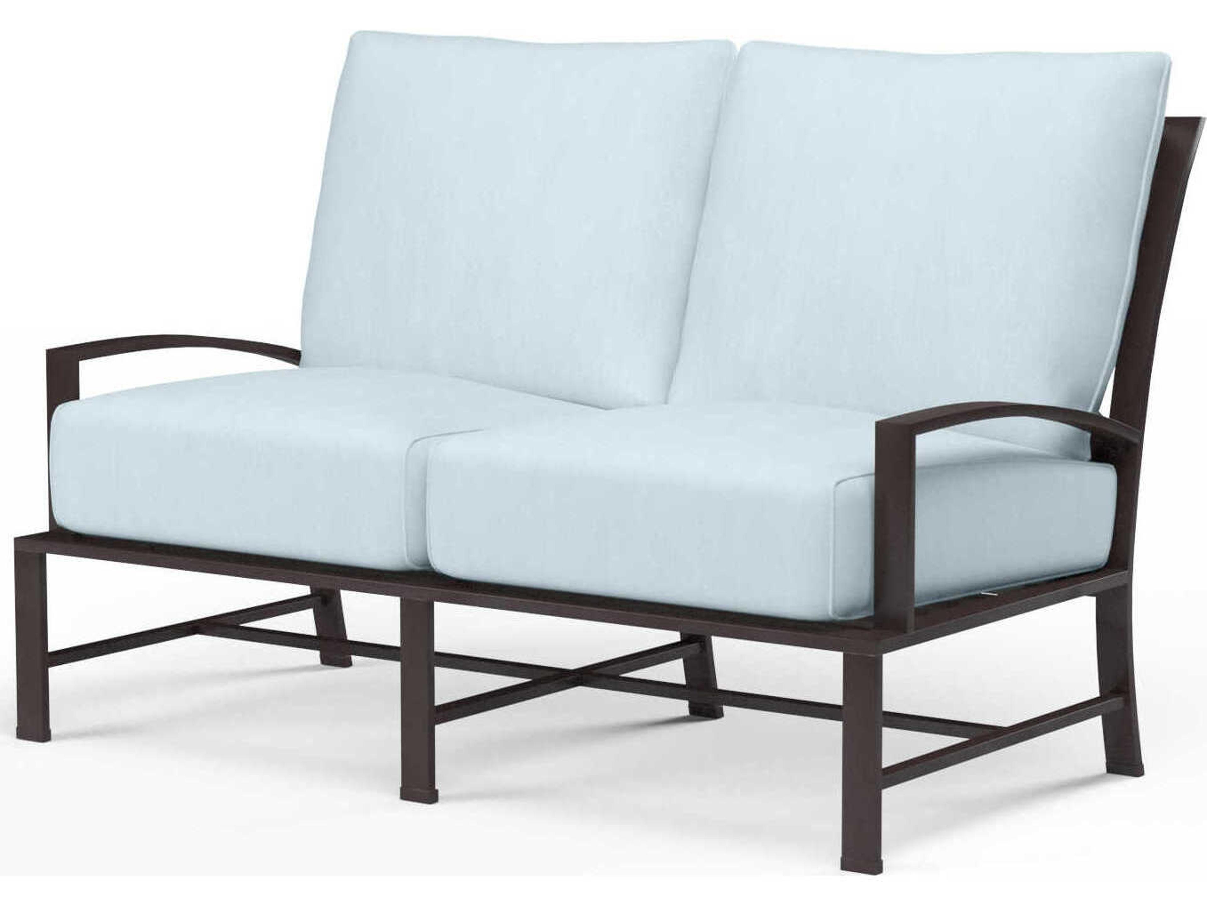 La Jolla Espresso Aluminum Cushion Loveseat