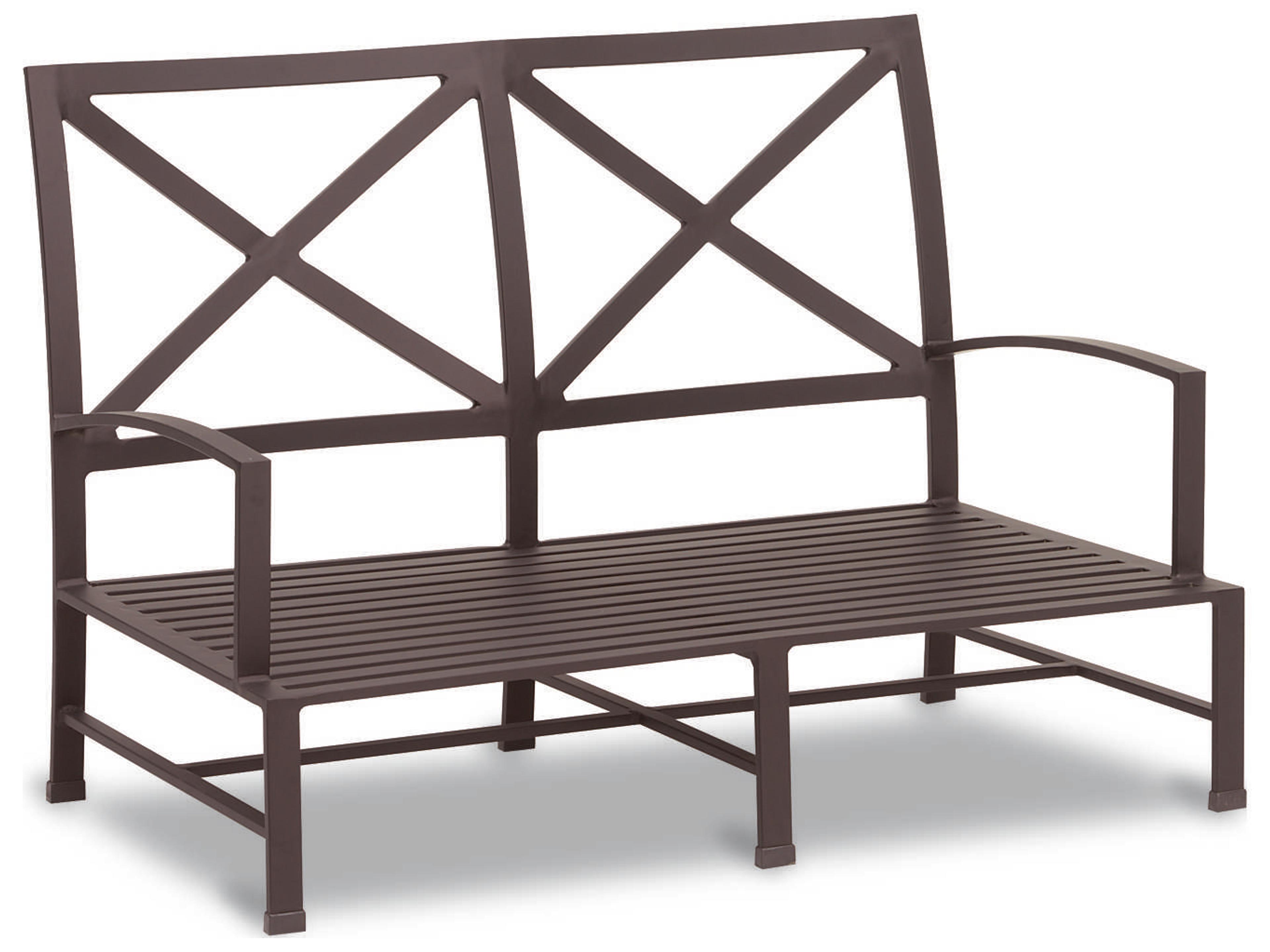 Sunset West Quick Ship La Jolla Rich Chocolate Aluminum Cushion Loveseat