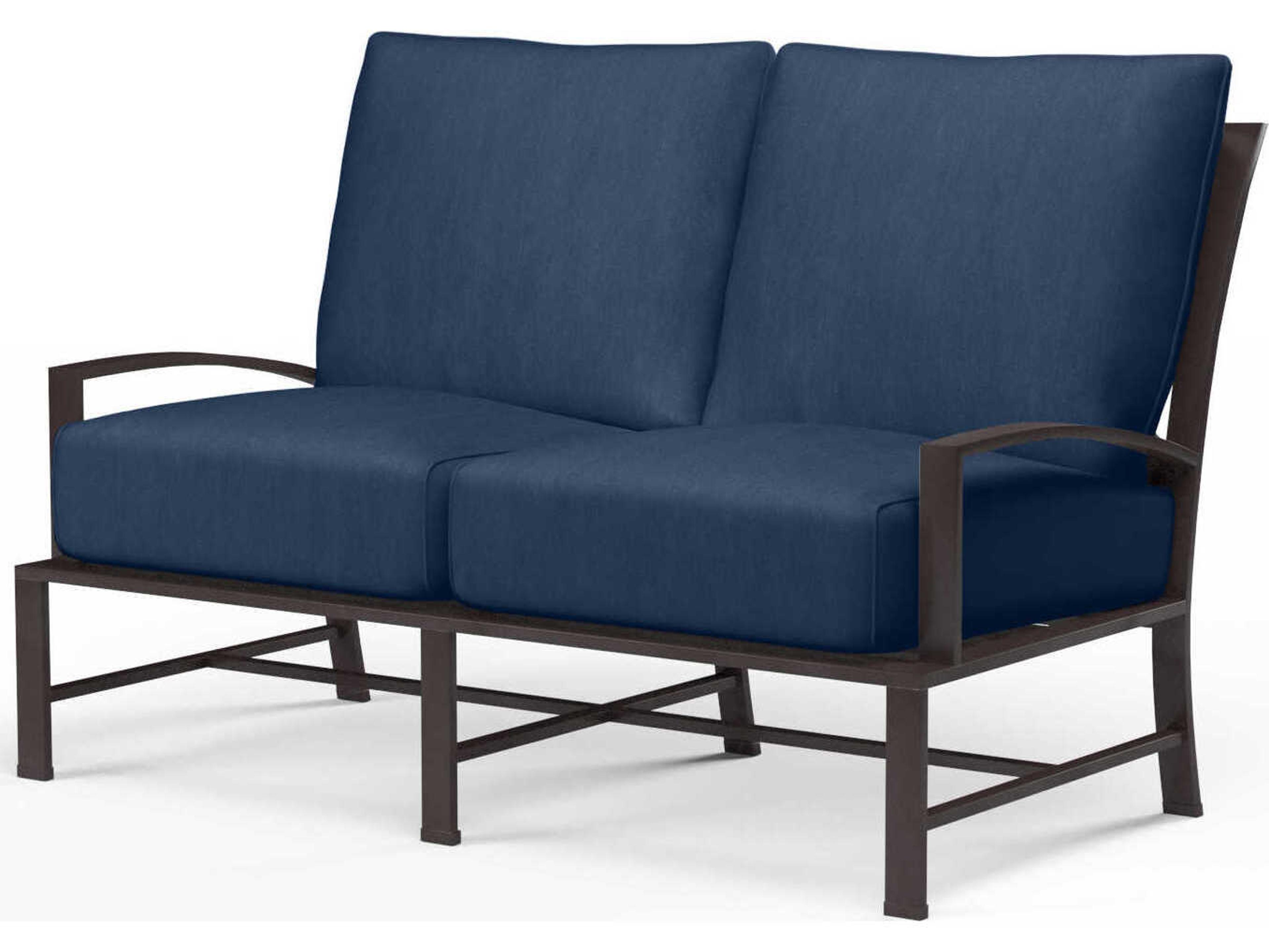 La Jolla Espresso Aluminum Cushion Loveseat