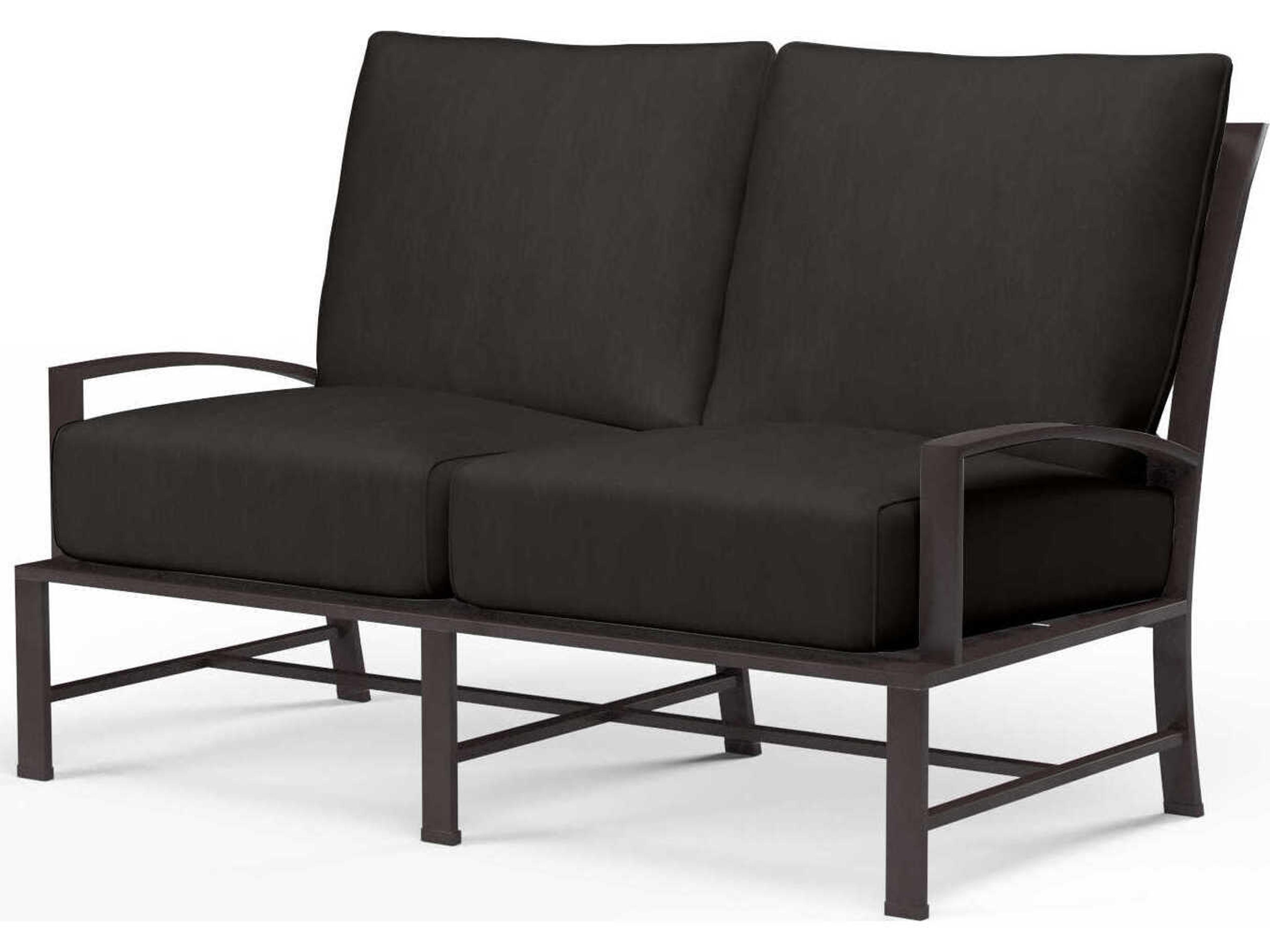La Jolla Espresso Aluminum Cushion Loveseat
