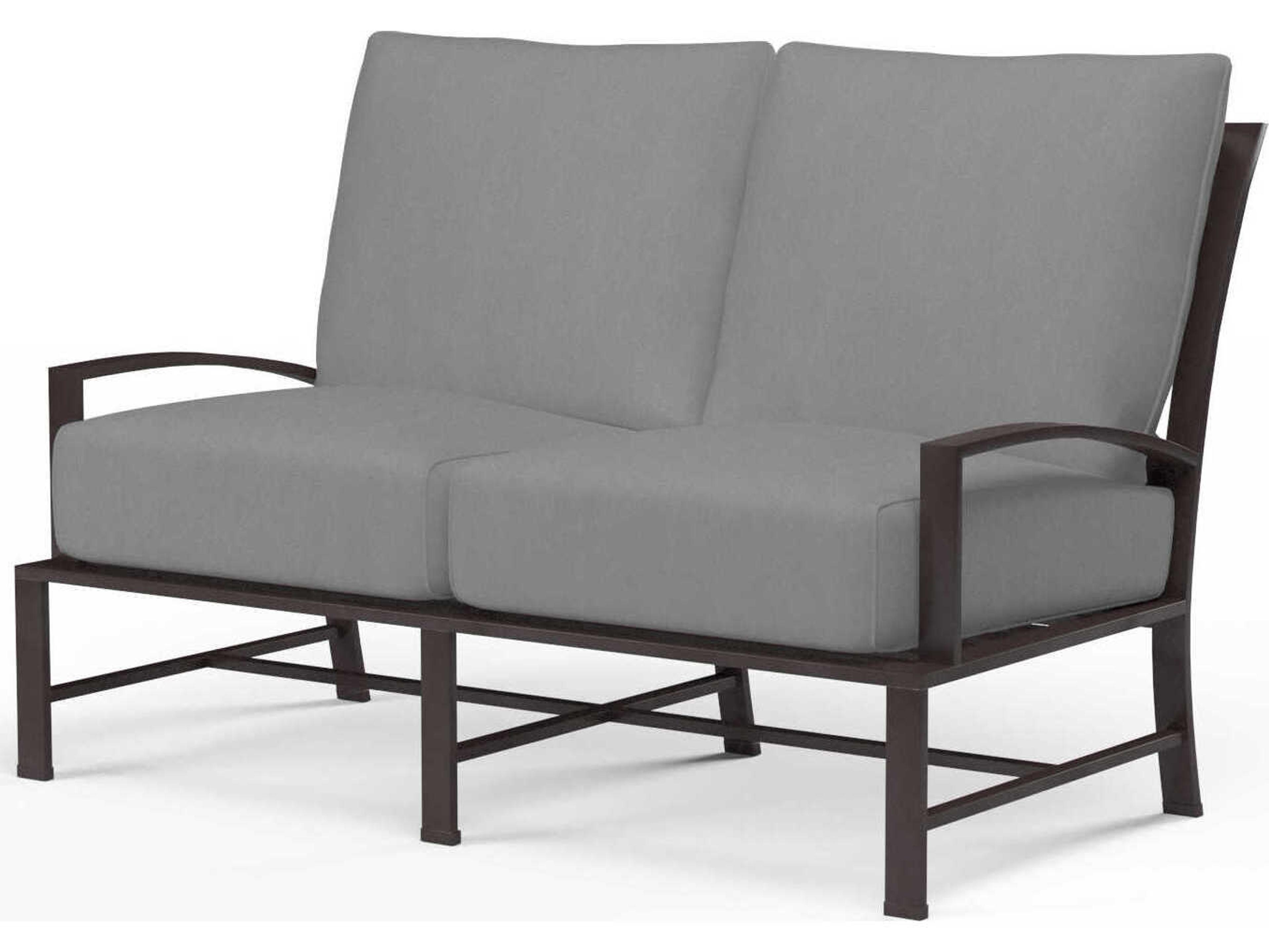La Jolla Espresso Aluminum Cushion Loveseat