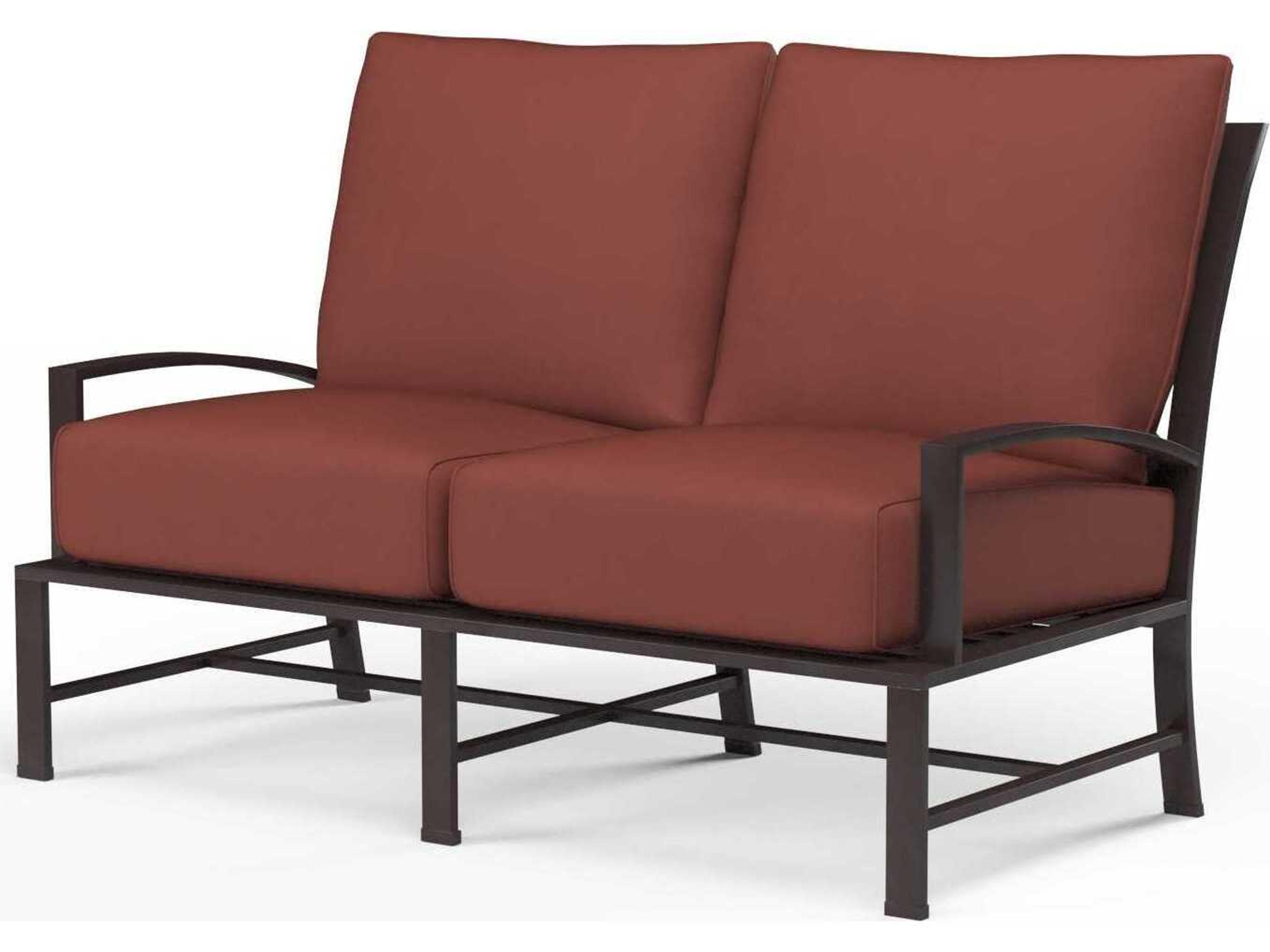 La Jolla Espresso Aluminum Cushion Loveseat