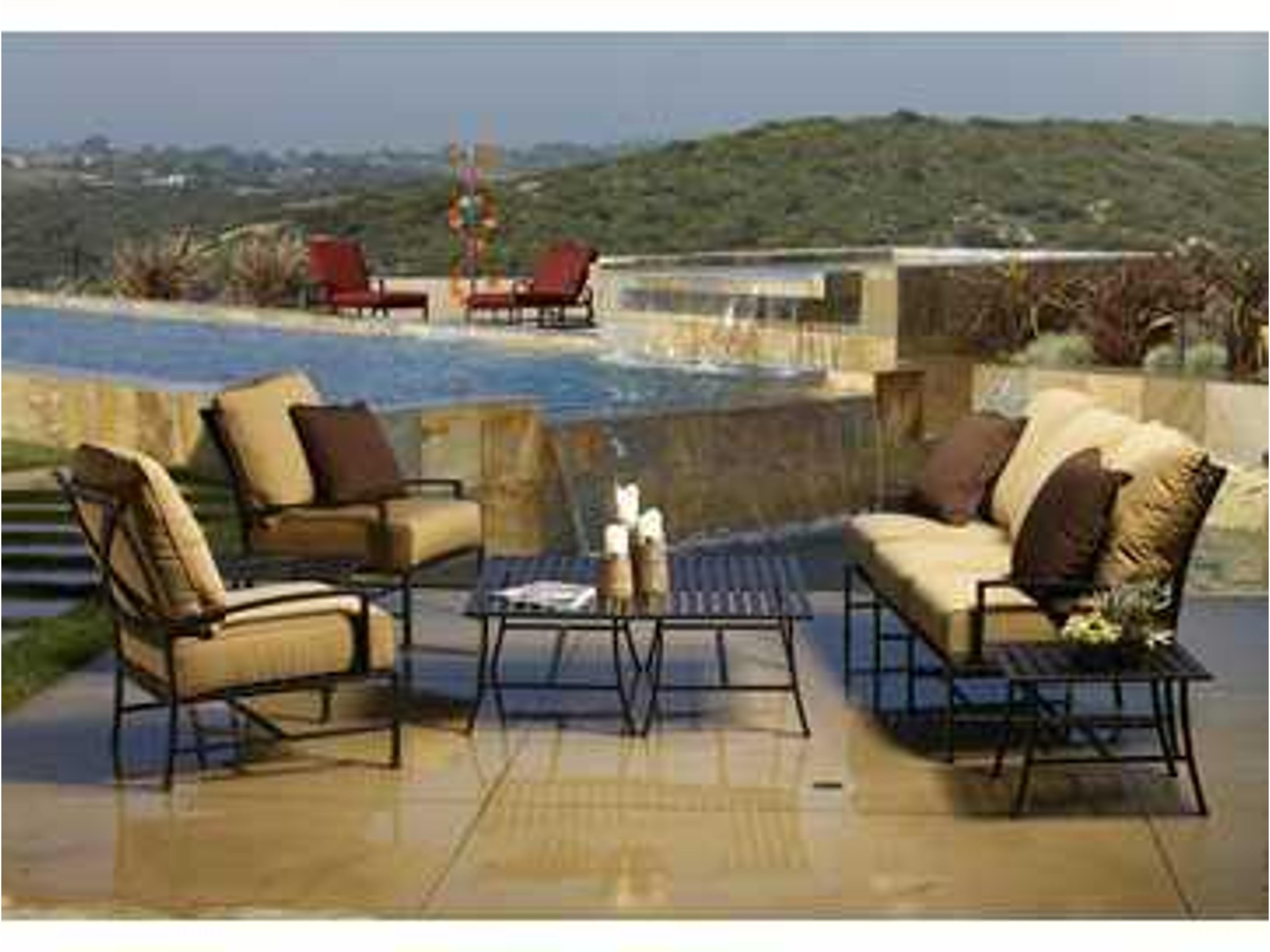 Sunset West Quick Ship La Jolla Rich Chocolate Aluminum Cushion Sofa